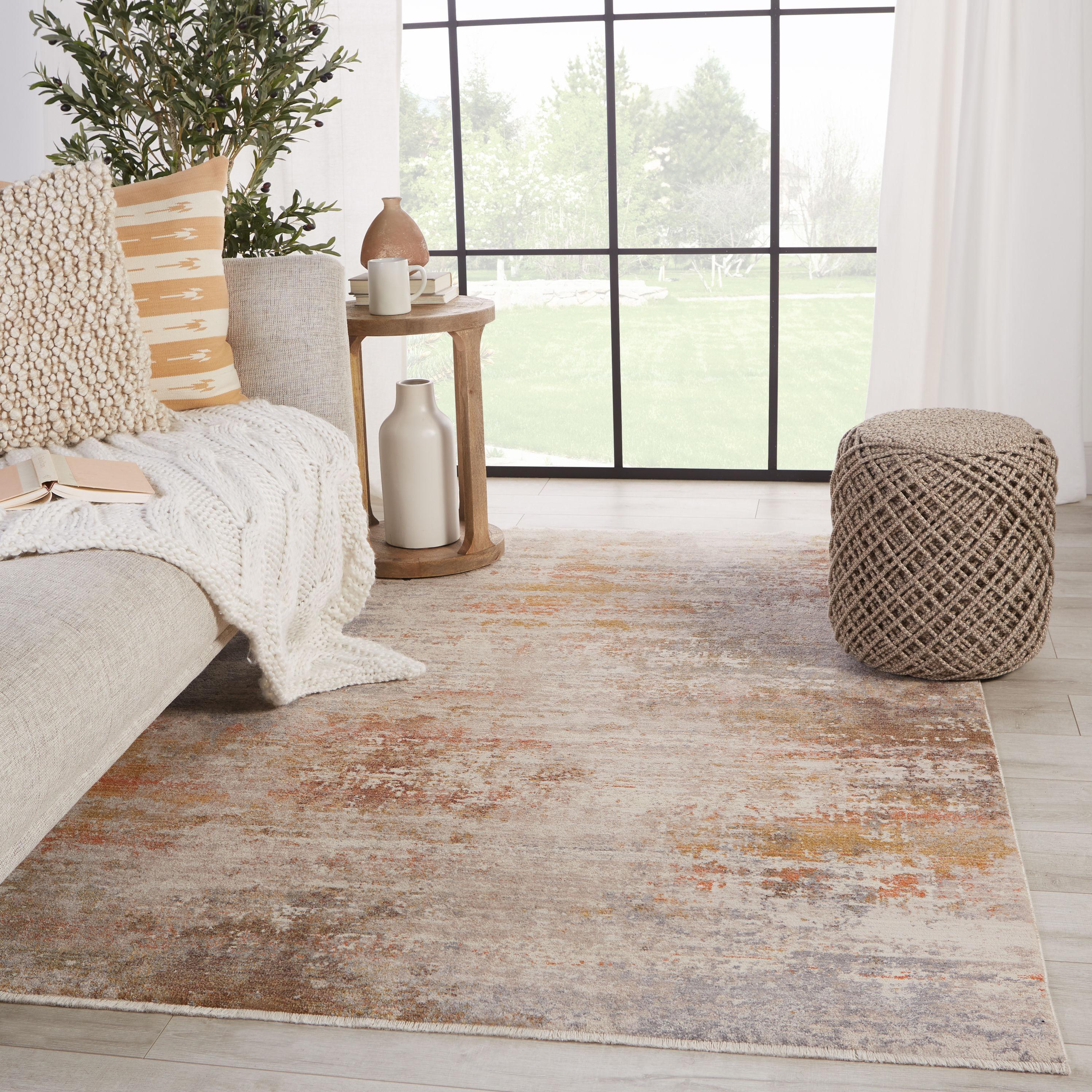 2'9"x8' Berquist Abstract Runner Rug White - Jaipur Living: Contemporary Indoor Area Rug, Medium Pile, Polyester