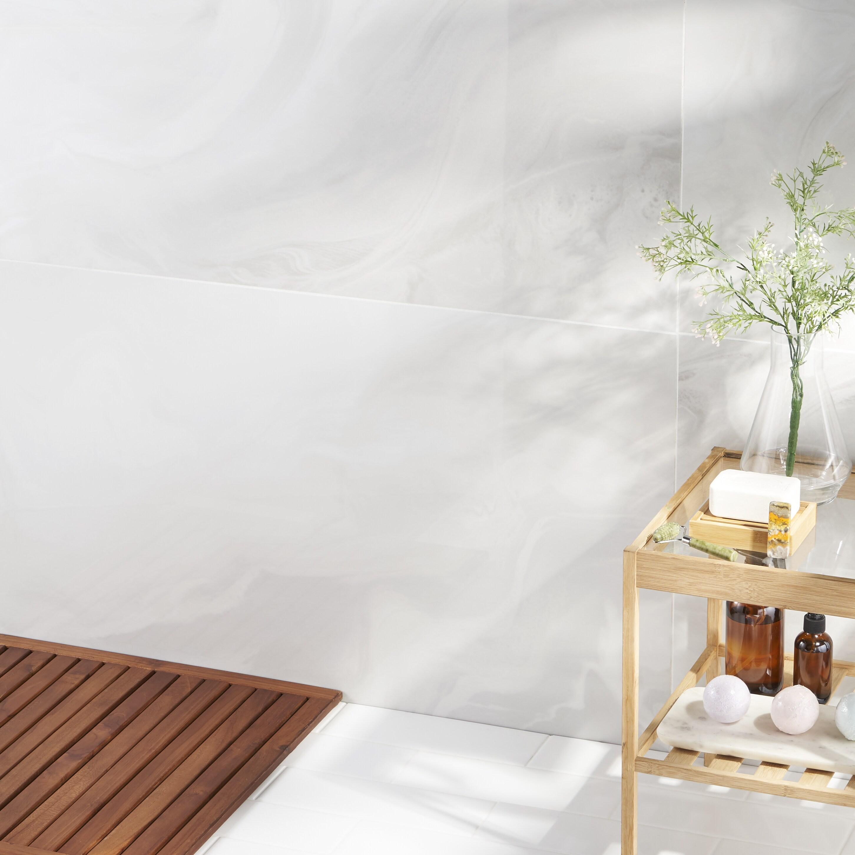 Savannah 23.62 in. x 47.24. in Polished Porcelain Marble Look Floor & Wall Tile (15.49 Sq. Ft./Case)
