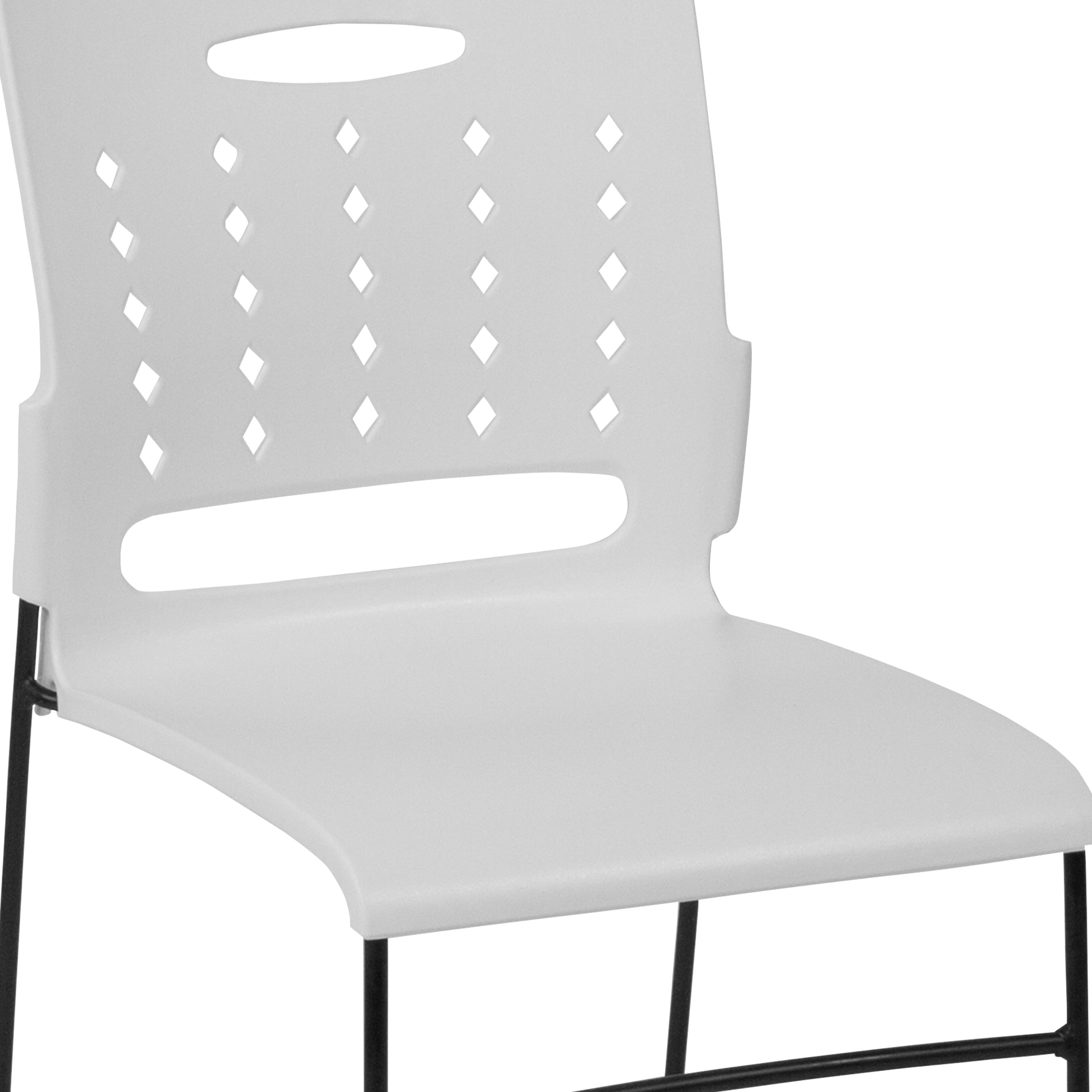 881 lb. Capacity Sled Base Stack Chair with Carry Handle and Air-Vent Back