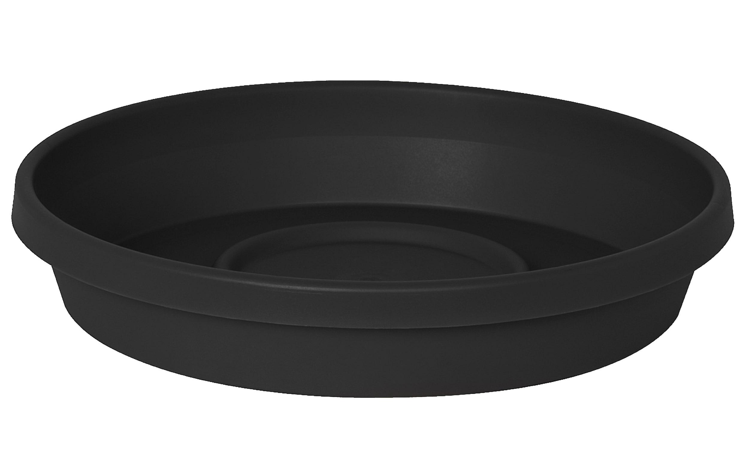 Bloem 20-in Terra Round Plastic Plant Saucer Tray - Black