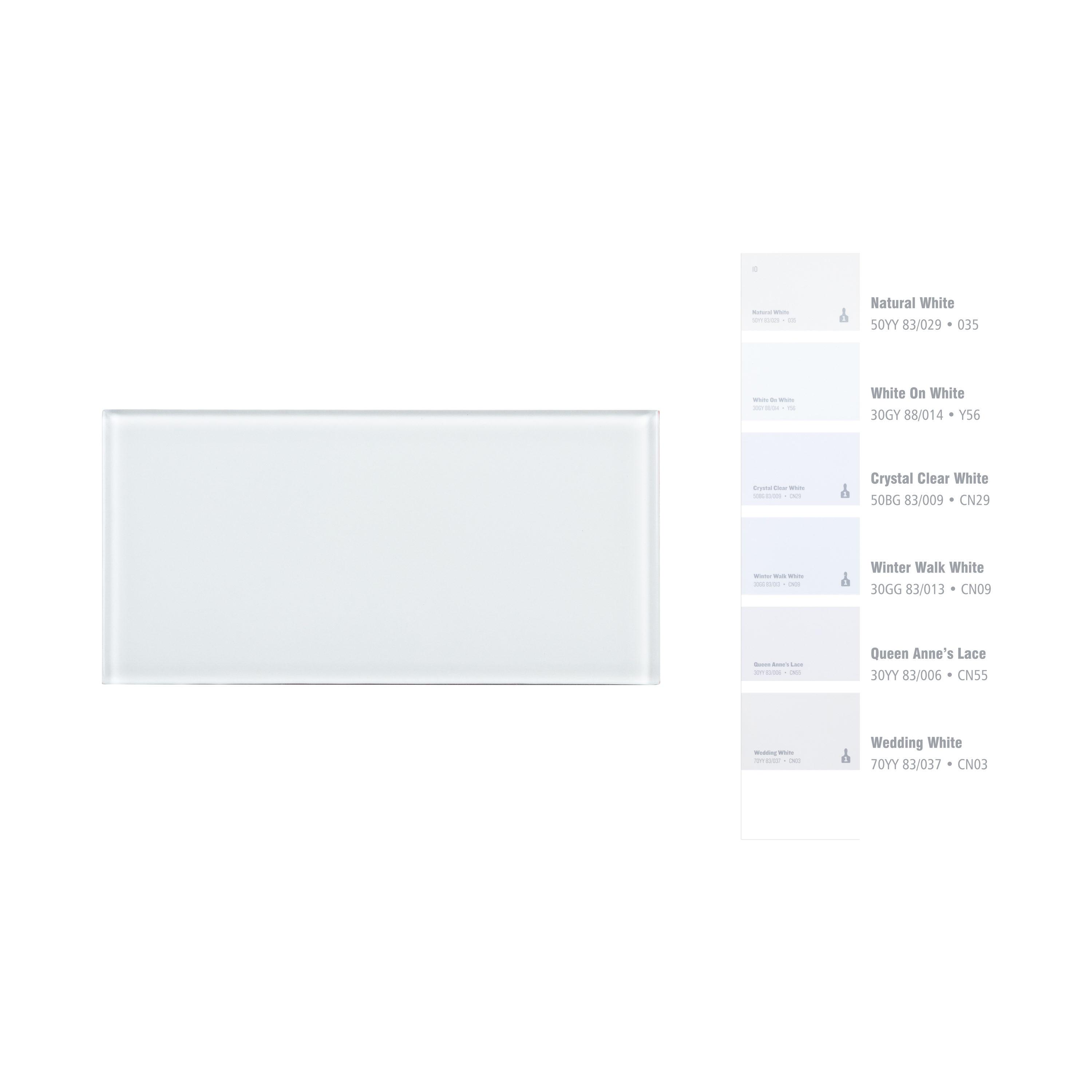 3'' W x 6'' L Glass Peel and Stick Subway Tile