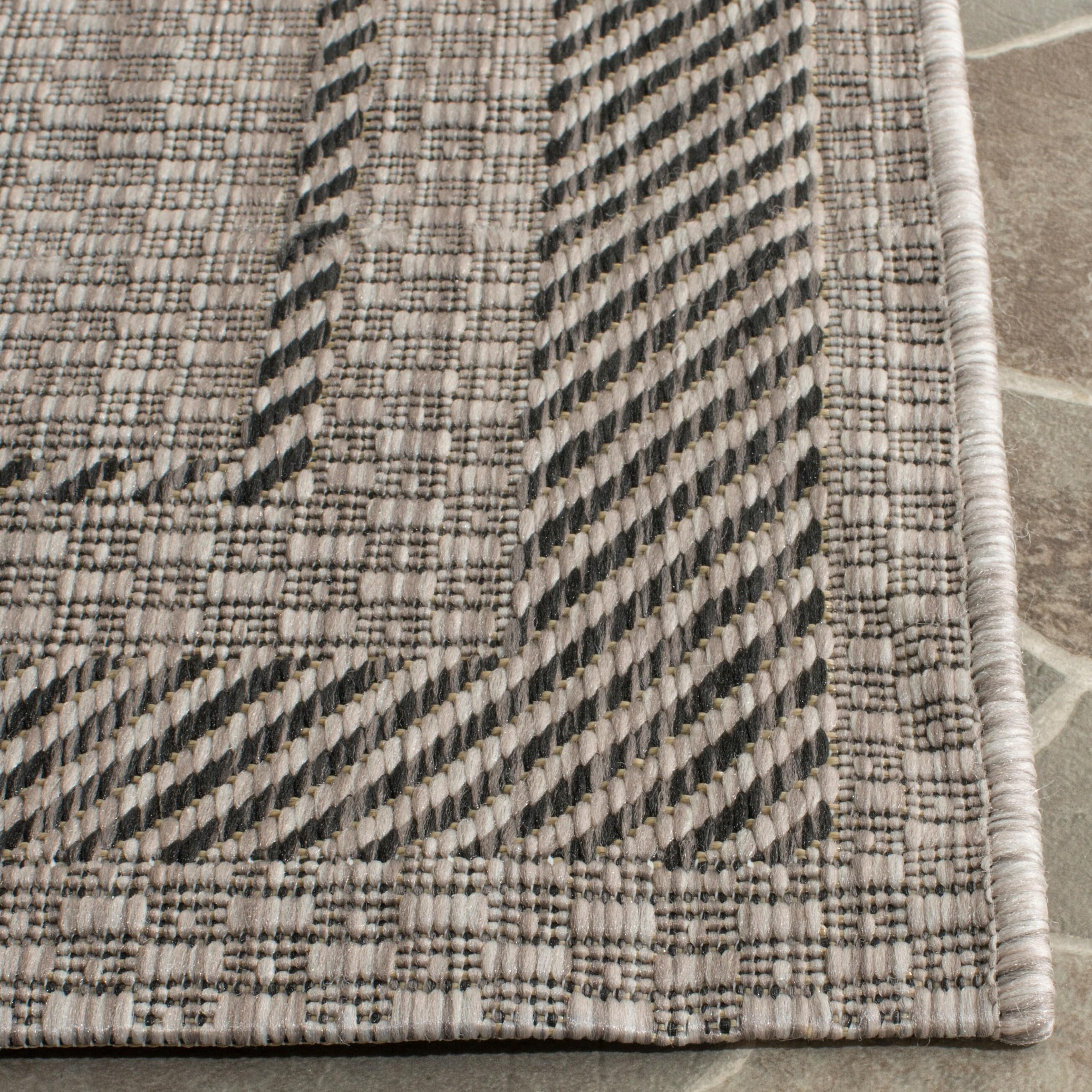 SAFAVIEH Courtyard Collection 2'3" x 6'7" Beige/Black CY8477 Indoor/ Outdoor Waterproof Easy Cleaning Patio Backyard Mudroom Runner Rug