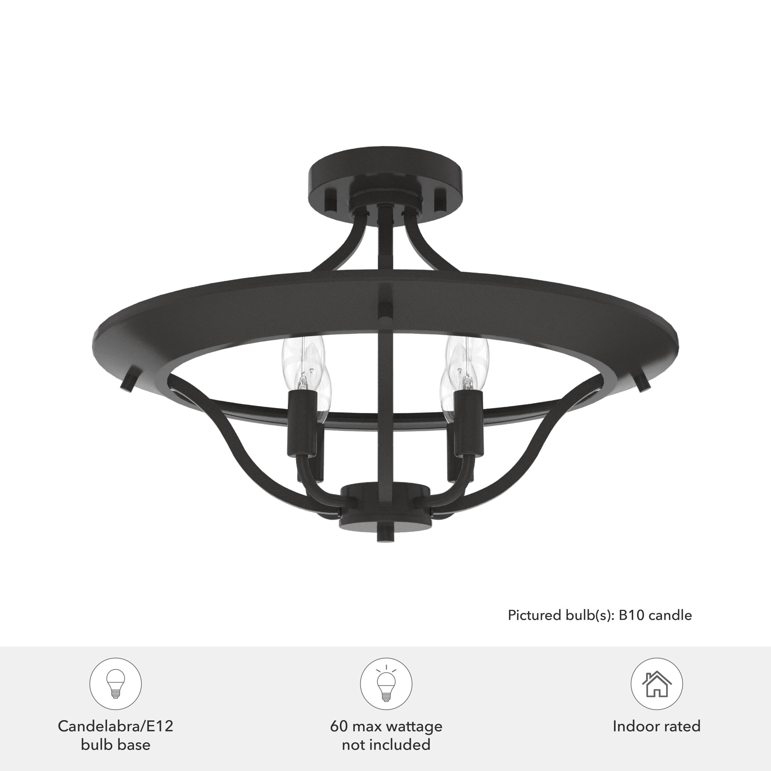 Hunter Fan Perch Point 4 Light Semi Flush Mount