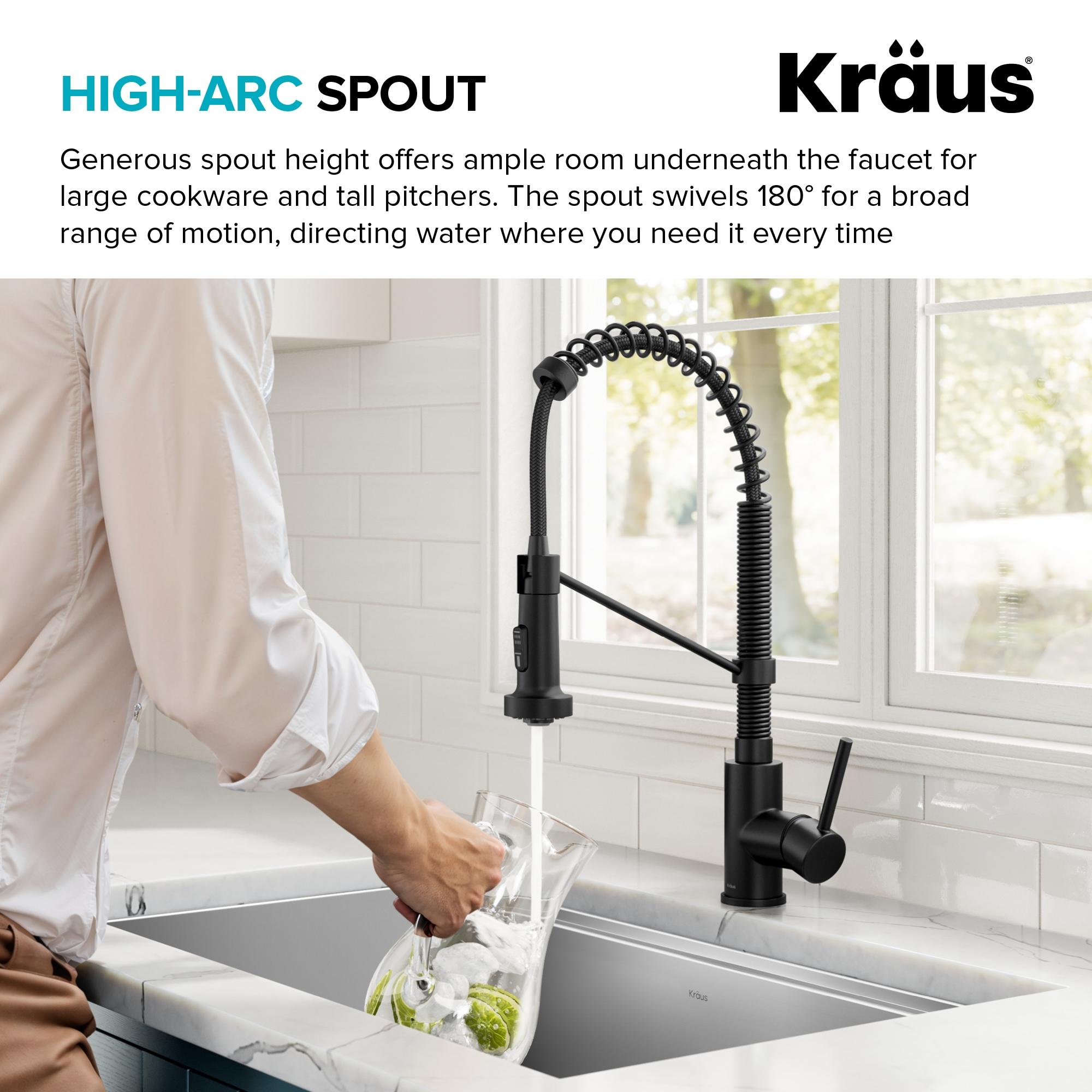 KRAUS Bolden Commercial Style 2-Function Single Handle Pull Down Kitchen Faucet