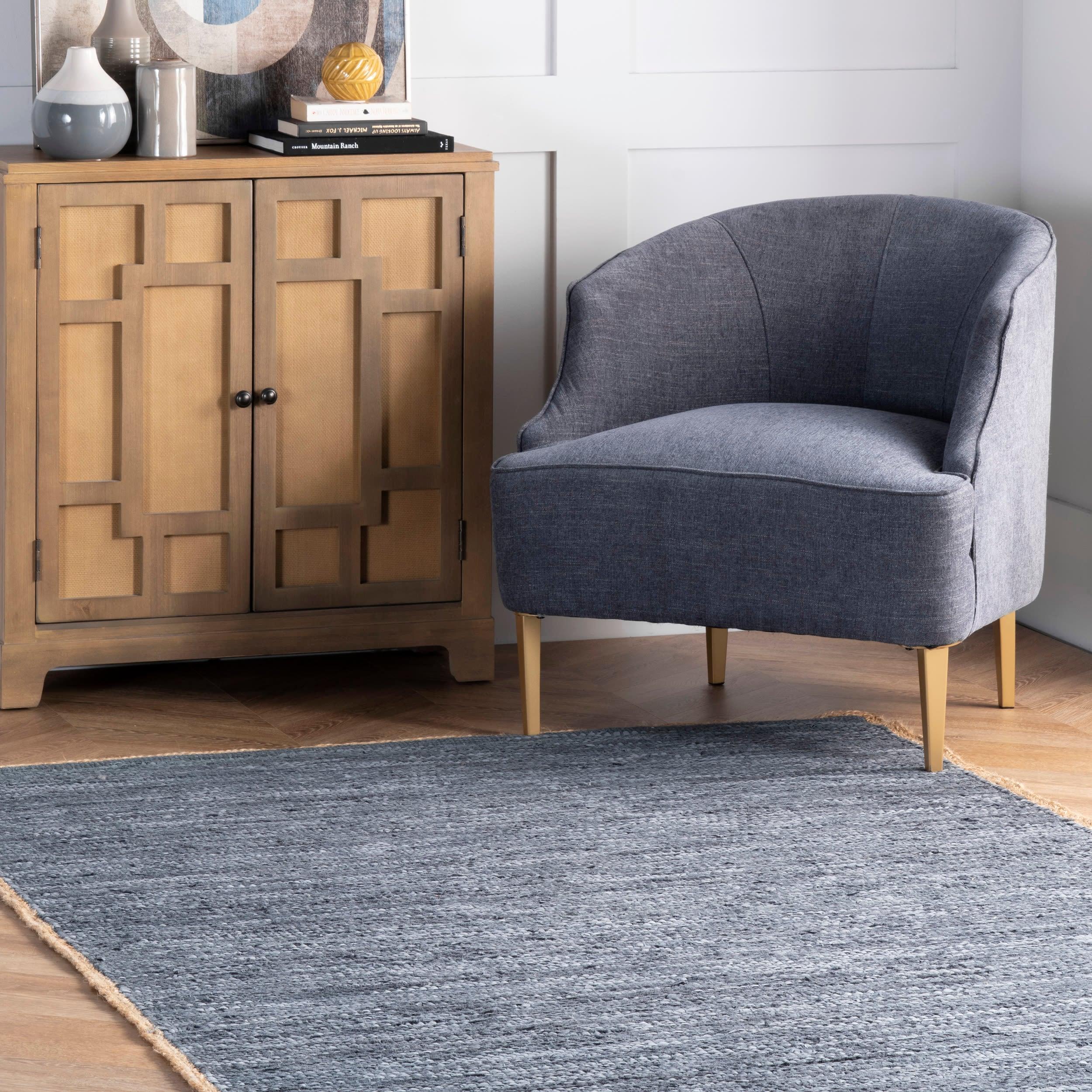 Nuloom Sabby Hand Woven Leather Flatweave Indoor Area Rug, 5' x 8'