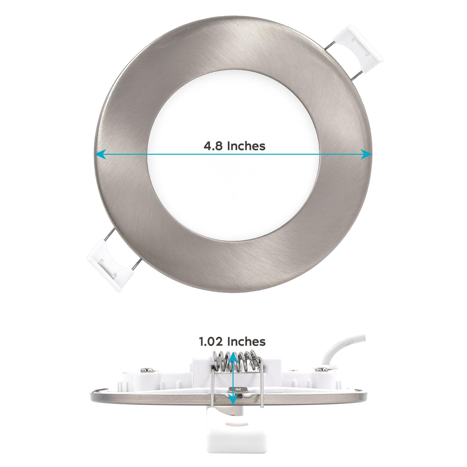 4'' Selectable Color Temperature Dimmable Air-Tight IC Rated LED Canless Recessed Lighting Kit