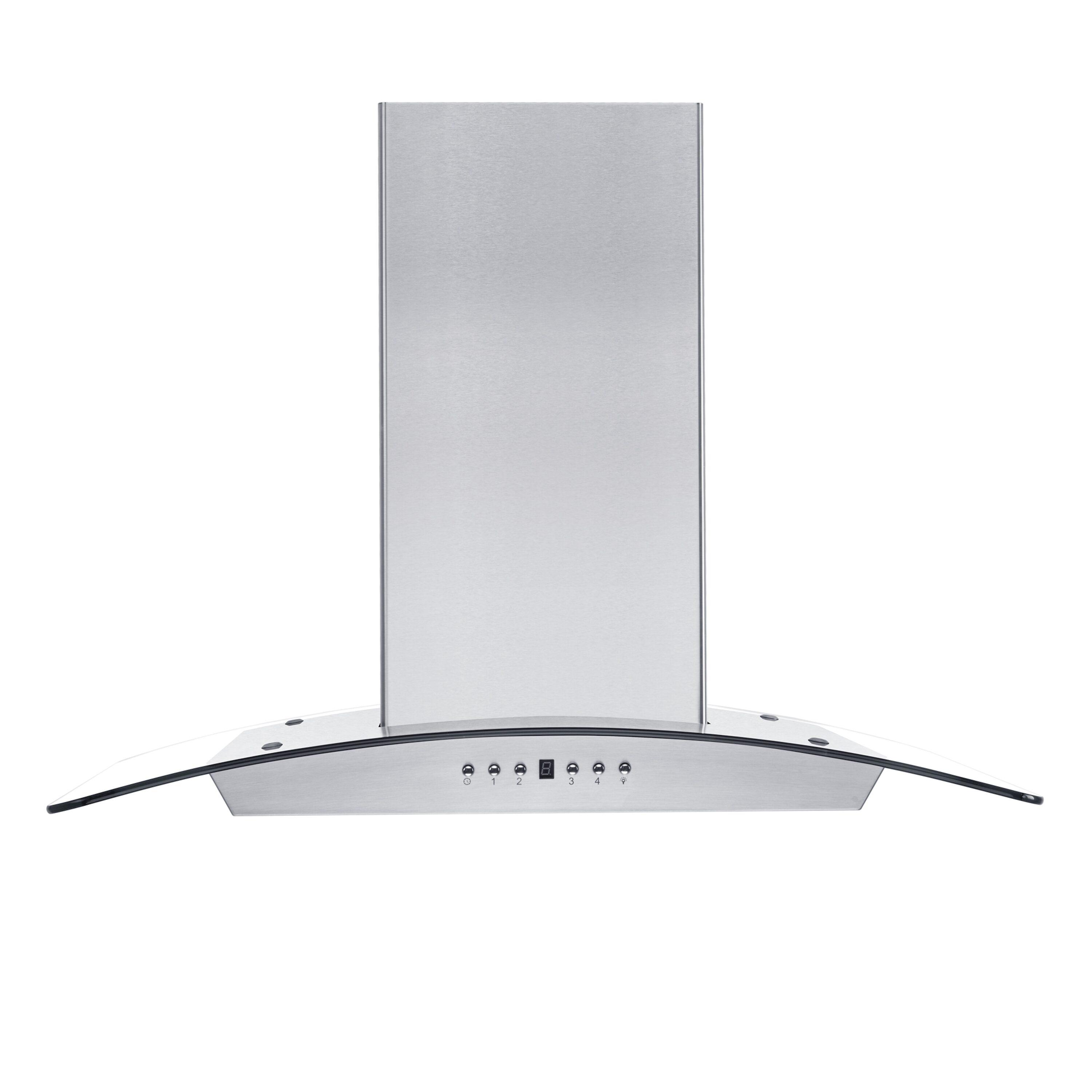 ZLINE 36 in. Convertible Vent Wall Mount Range Hood in Stainless Steel & Glass (KZ-36)