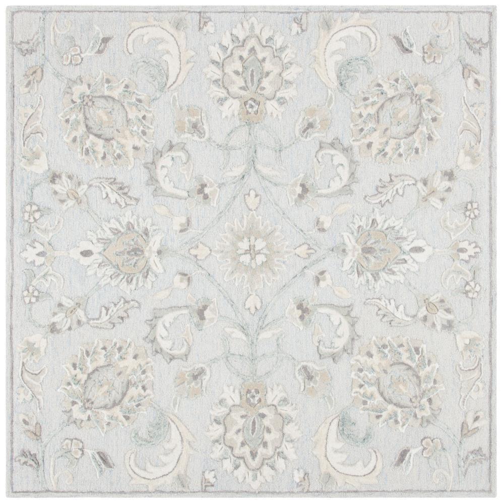 Glamour GLM624 Hand Tufted Indoor Area Rug - Light Blue/Ivory - 6'x6' - Safavieh
