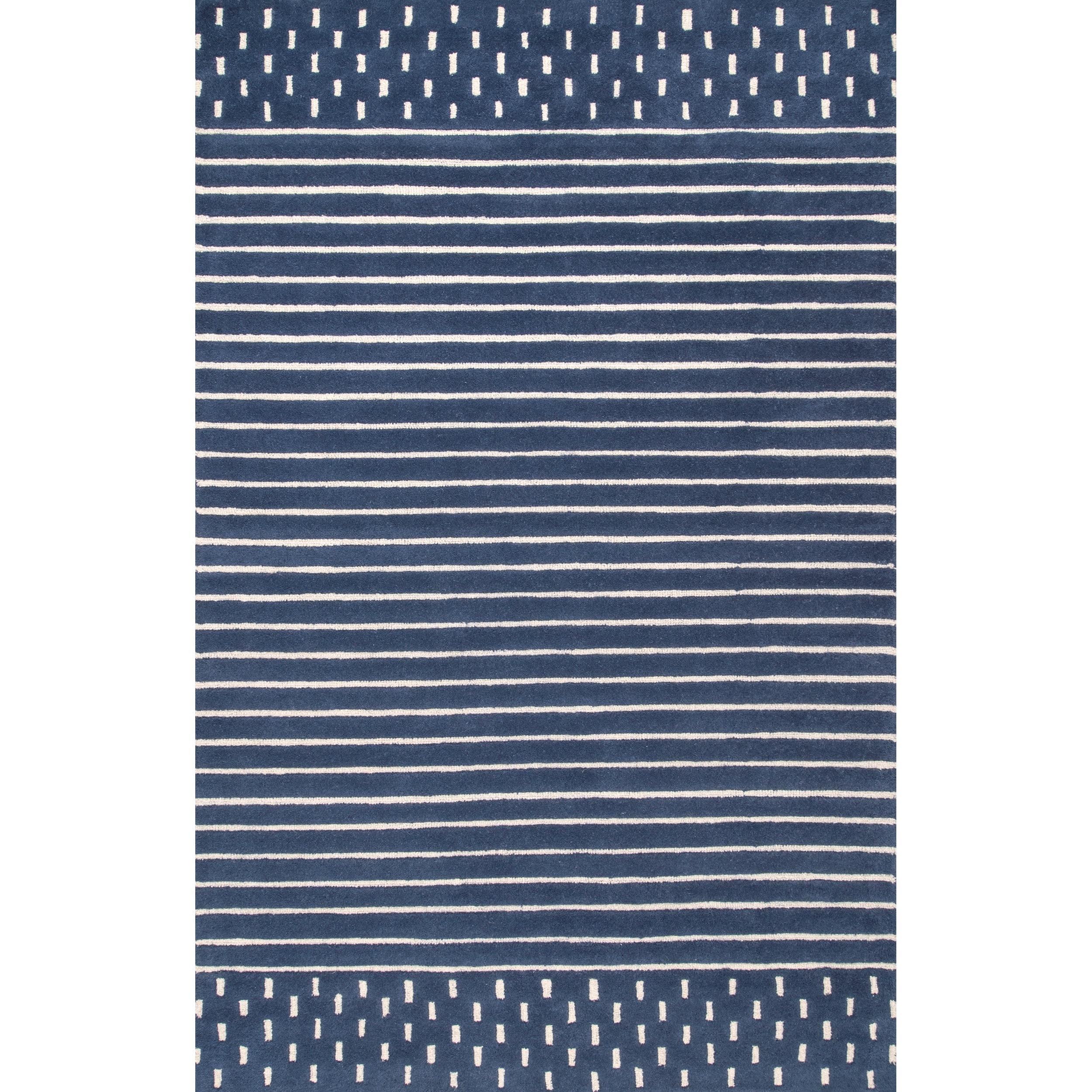 Nuloom Mandia Striped Wool Area Rug, 5' x 8', Navy