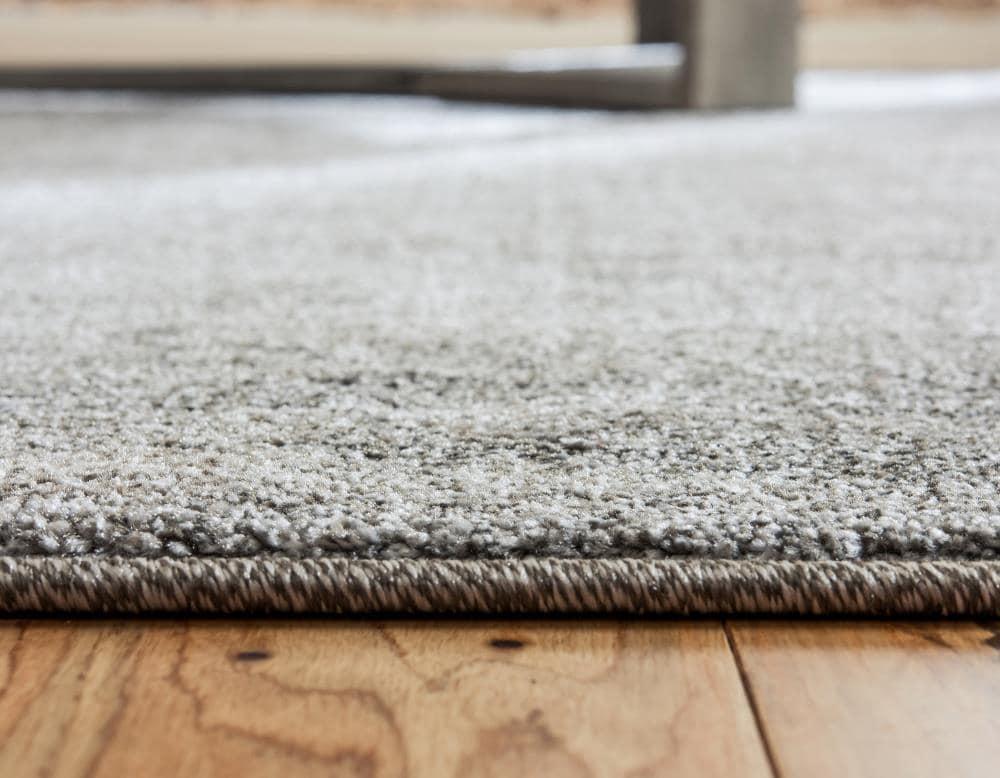 Unique Loom 5' 3 x 8' 0 Light Gray La Jolla Floral Area Rug