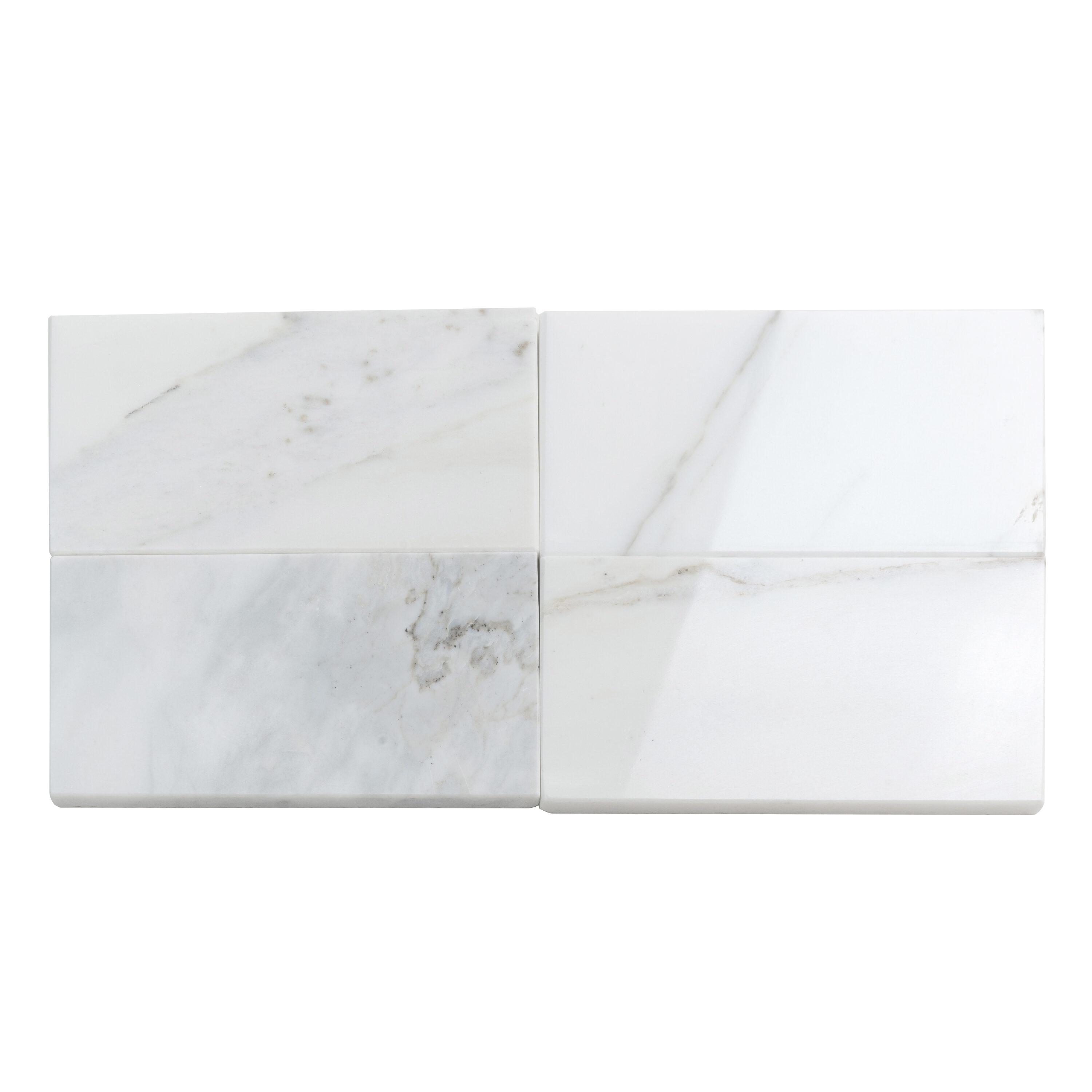 3" x 6" Marble Look Subway Wall & Floor Tile