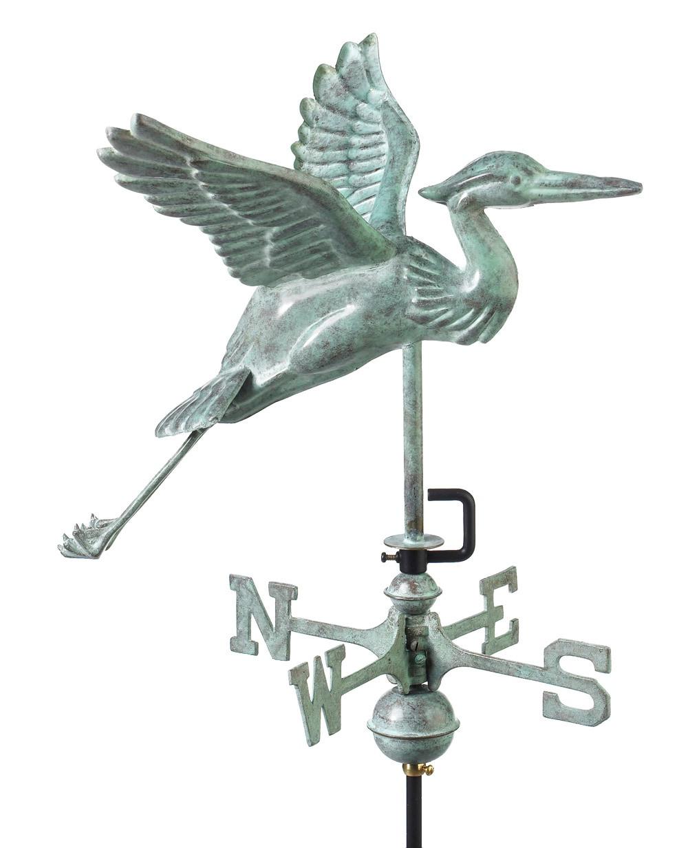 Good Directions Heron 26'' H Metal Animals Weathervane