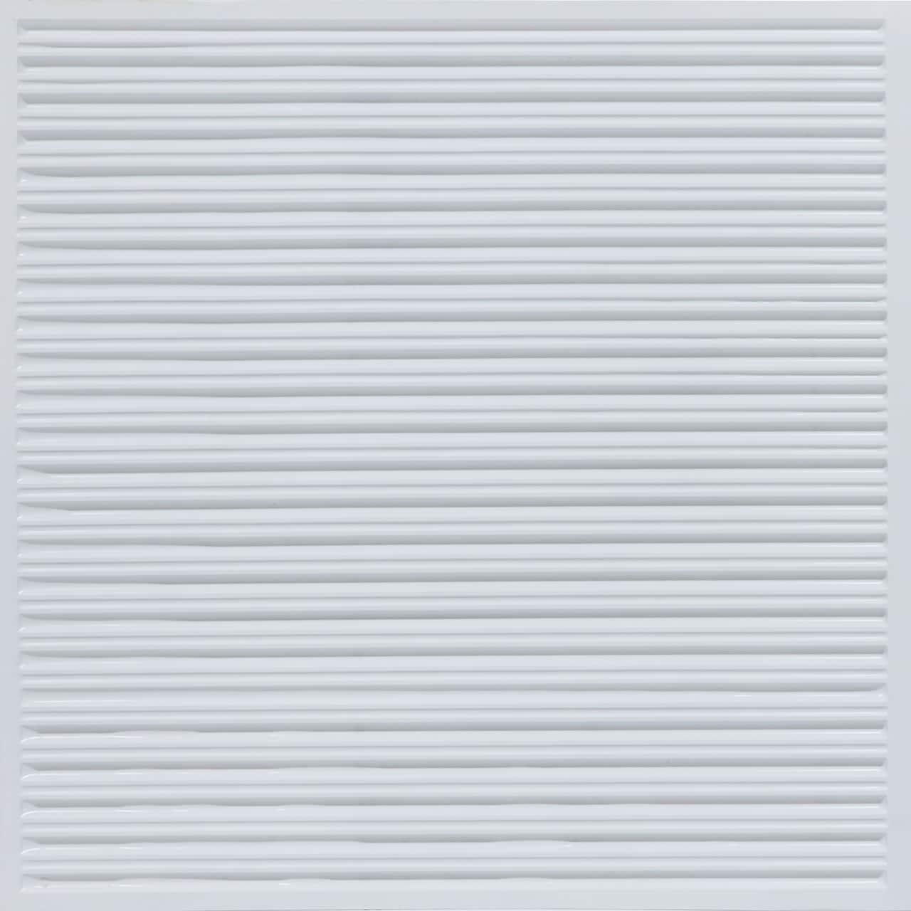 Economy Modern Lines Drop-In PVC Ceiling Tile (Set of 10)