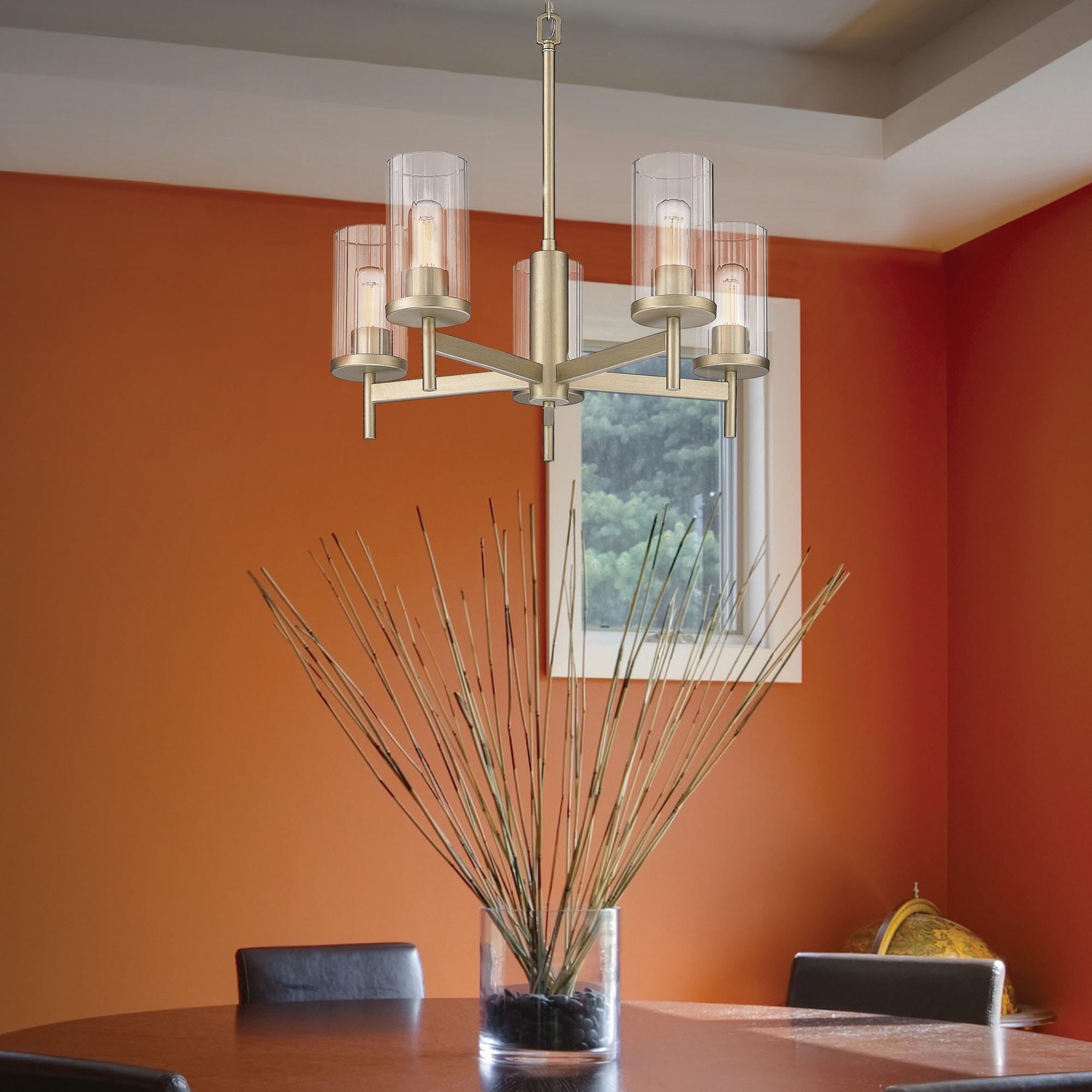 Golden Lighting Carraway 9-Light Chandelier in Copper Patina