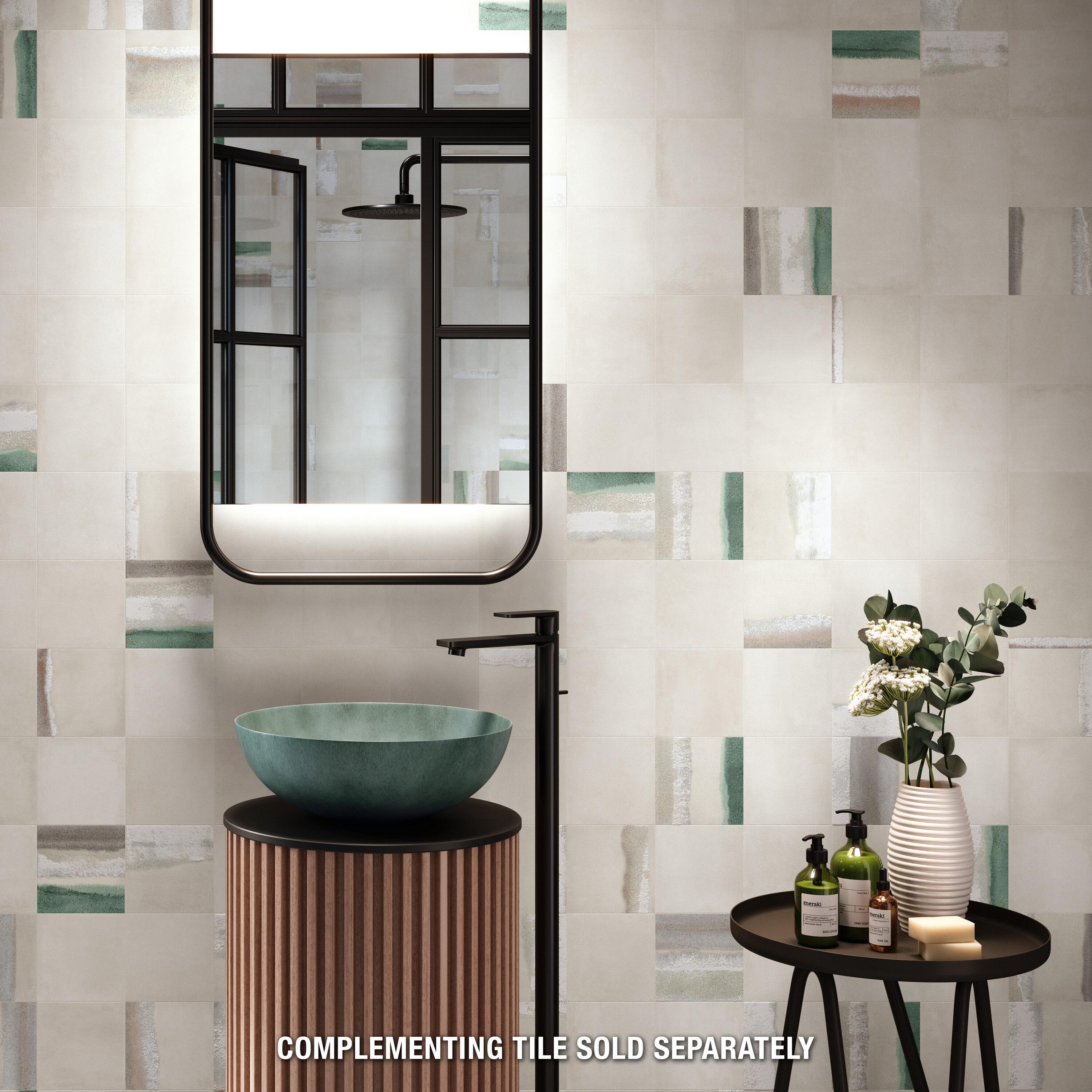 Matter Canvas 6" x 6" Porcelain Stone Look Floor and Wall Tile