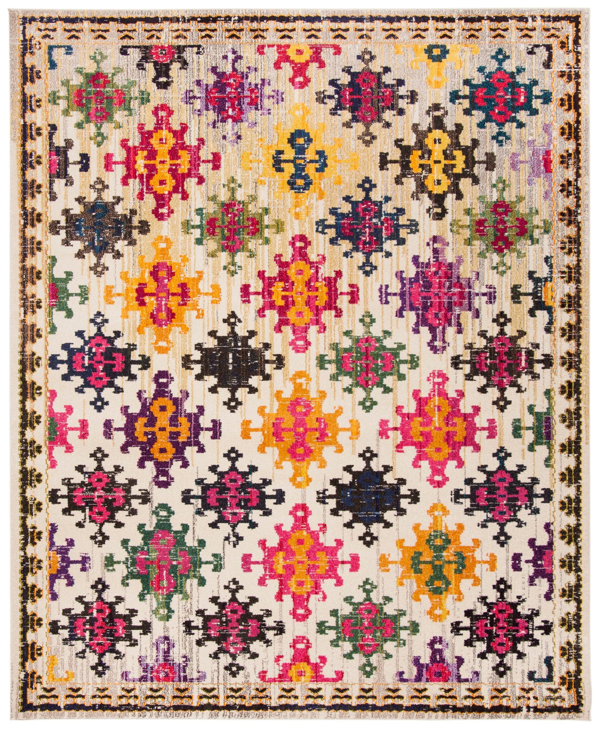 Monaco MNC244 Power Loomed Indoor Area Rug - Ivory/Multi - 8'x10' - Safavieh.