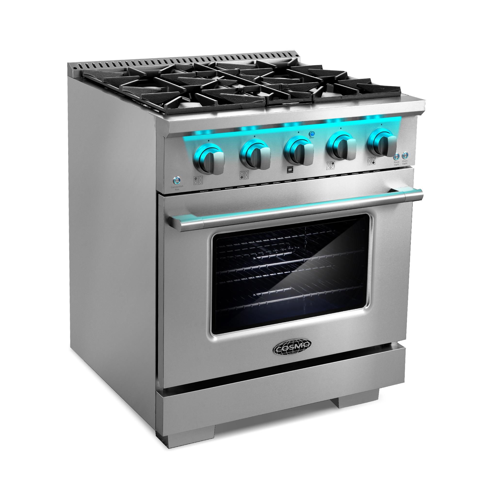 30 in. 3.5 cu. ft. Gas Range with 4 Burners in Stainless Steel