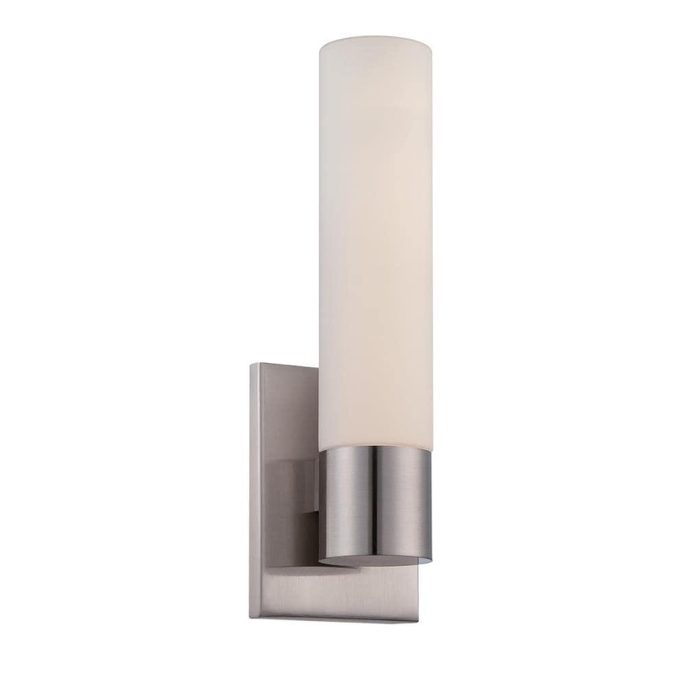 18" Brushed Nickel Outdoor Vanity Light with Dimmable LED