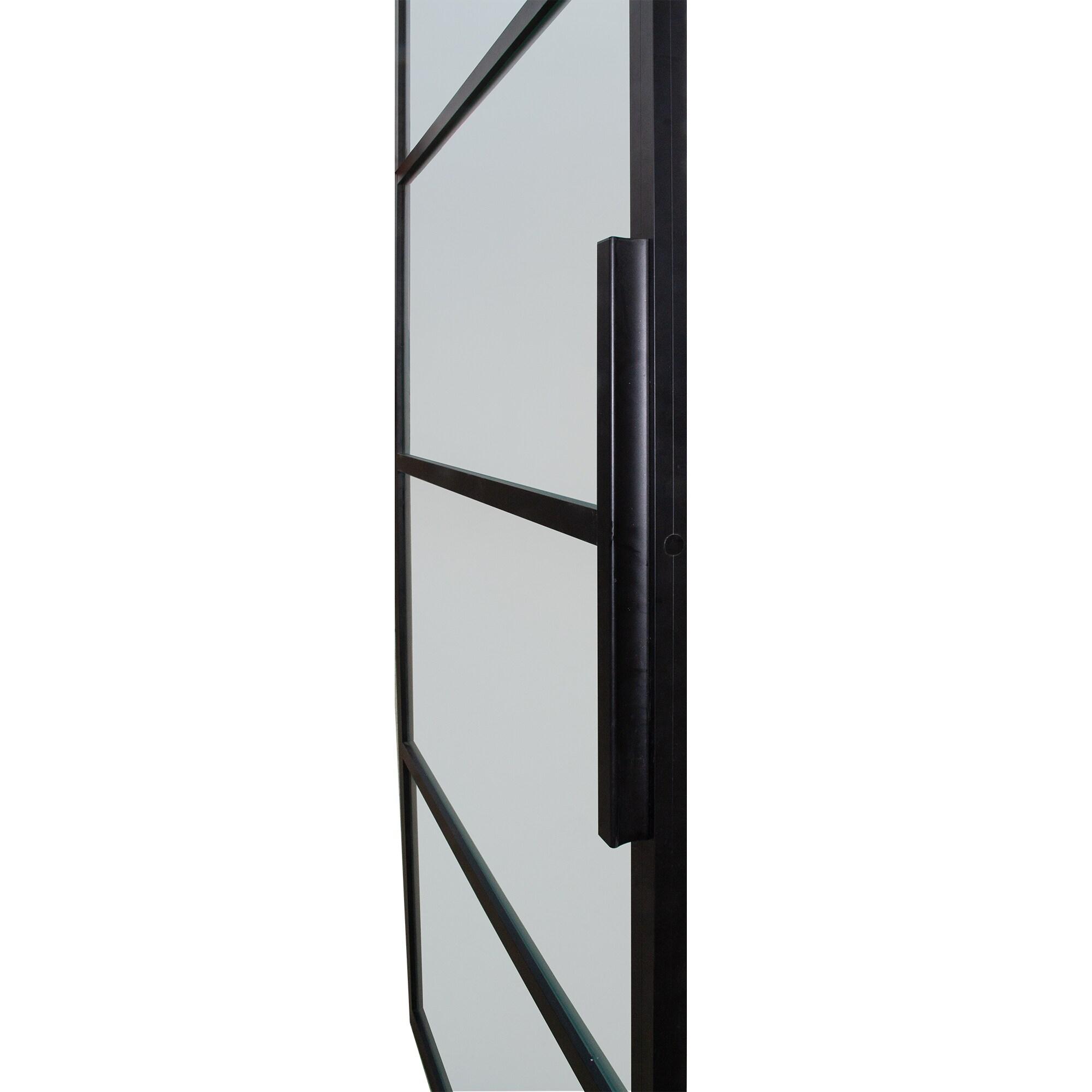 Barndoorz Single Glass Pane Glass with Installation Hardware Kit Barn Door