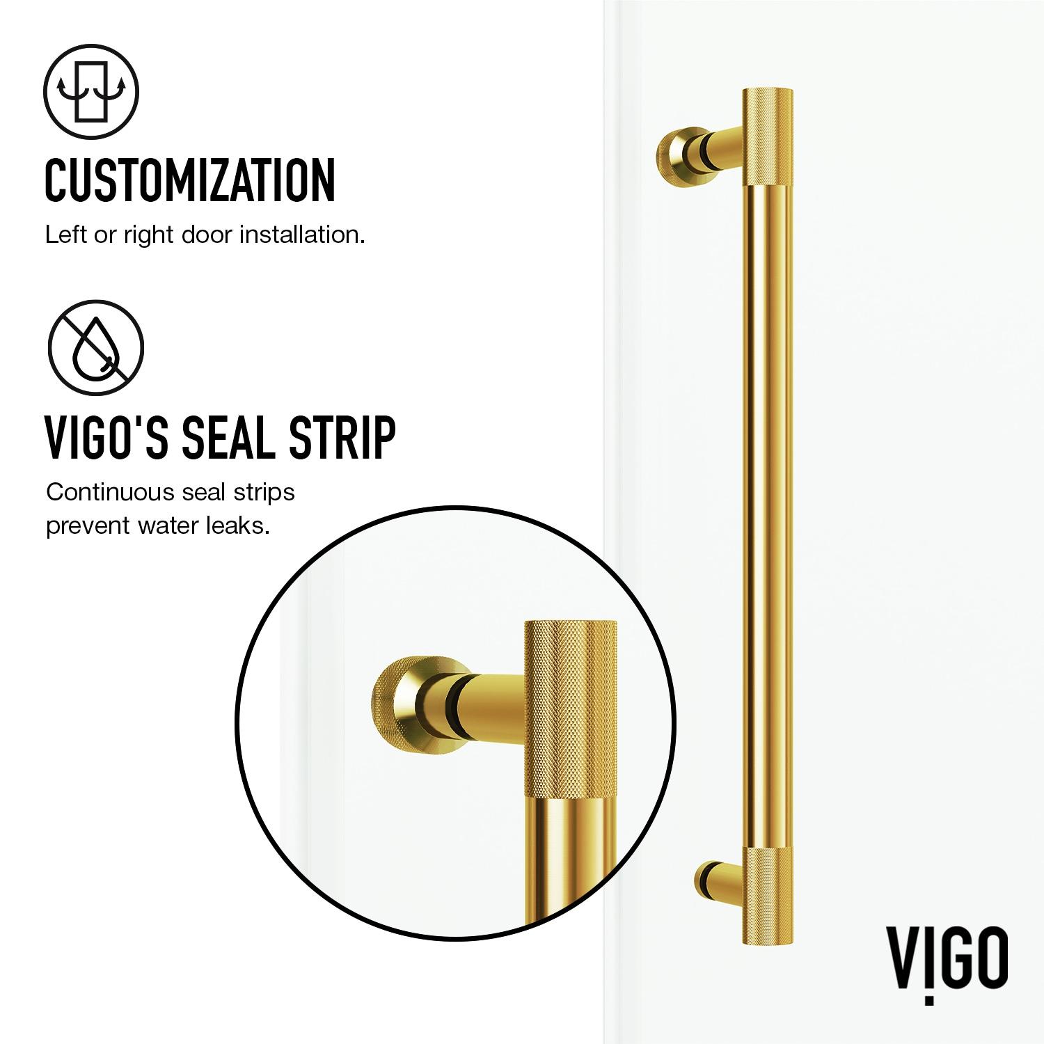 Cass 56-60" W x 66" H Sliding Frameless Tub Door with 3/8" Clear Glass