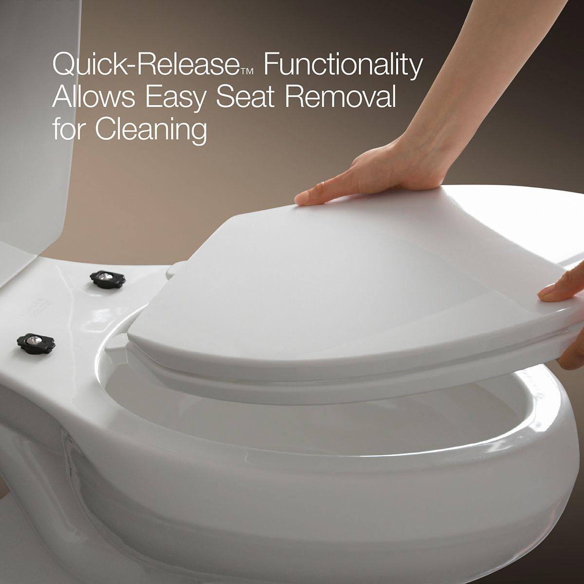 Kohler Cachet Round-Front Toilet Seat with Quiet-Close Lid and Seat and Grip-Tight Bumpers K-4639-RL-0