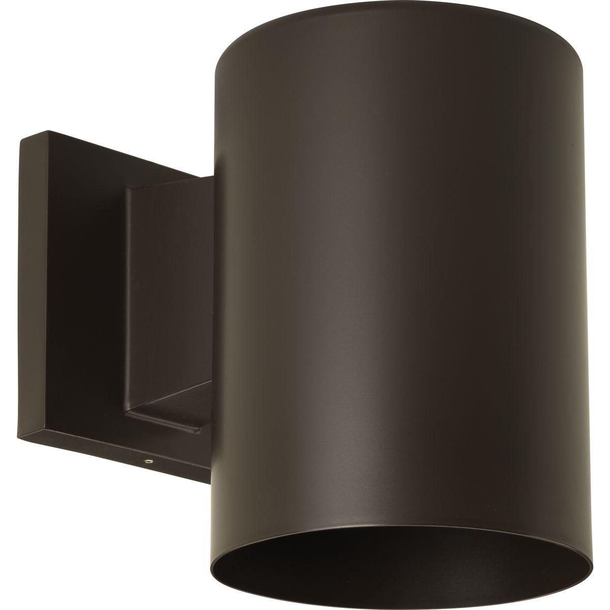 Progress Lighting, Cylinder Collection, 1-Light Wall Light, Antique Bronze, Porcelain Shade