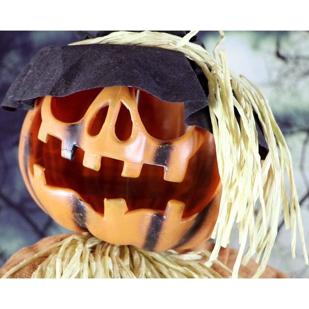 Northlight Seasonal 6' Animated Jack-O'-Lantern Scarecrow Halloween Decoration