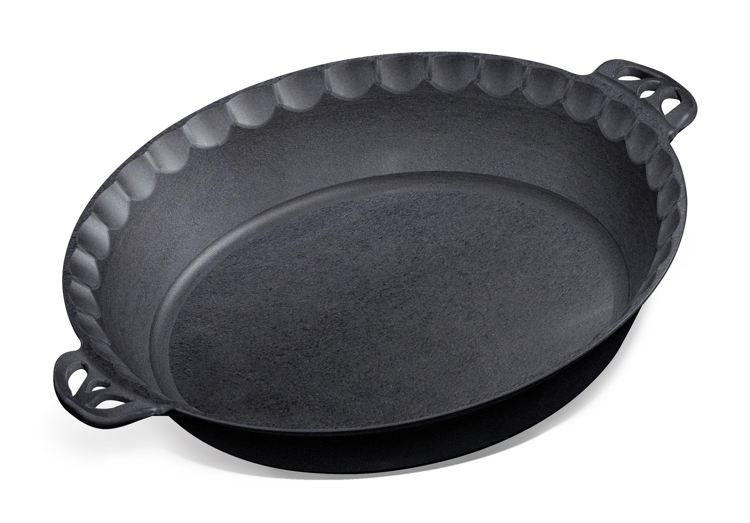 Camp Chef Cast Iron Pie Pan - True-Seasoned Cast Iron Pie Dish for Cooking & Camping Accessories - 10"