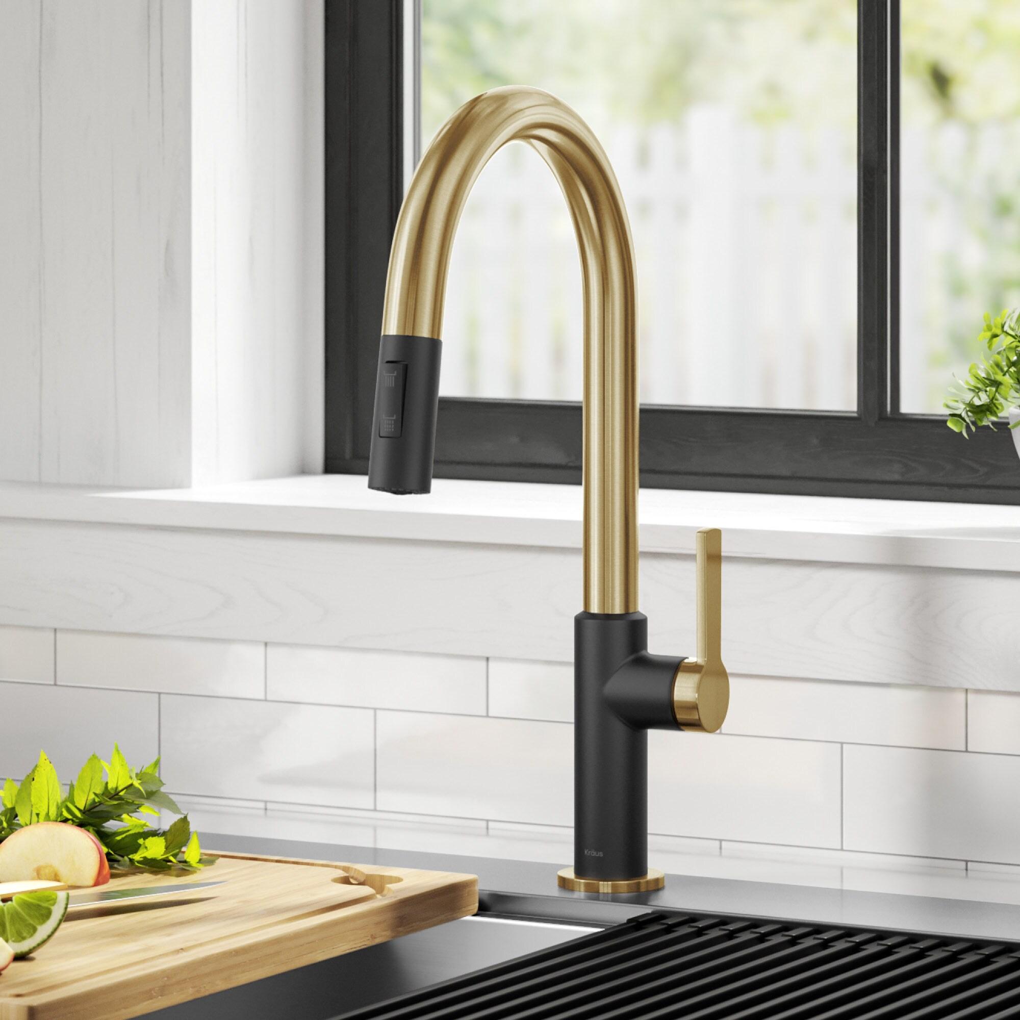 KRAUS Oletto Single Handle Pull Down Kitchen Faucet