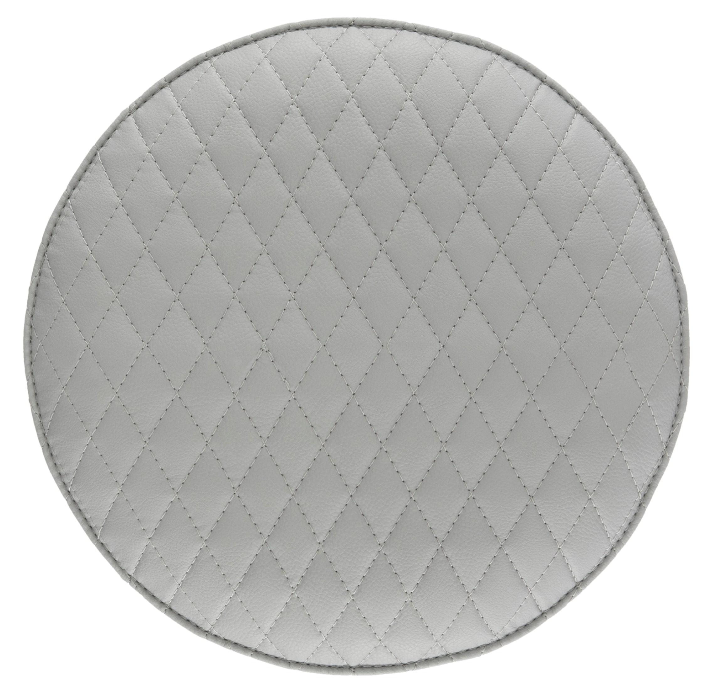 SAFAVIEH Brinley 30"H Mid Century Modern Stool, Light Grey/Silver