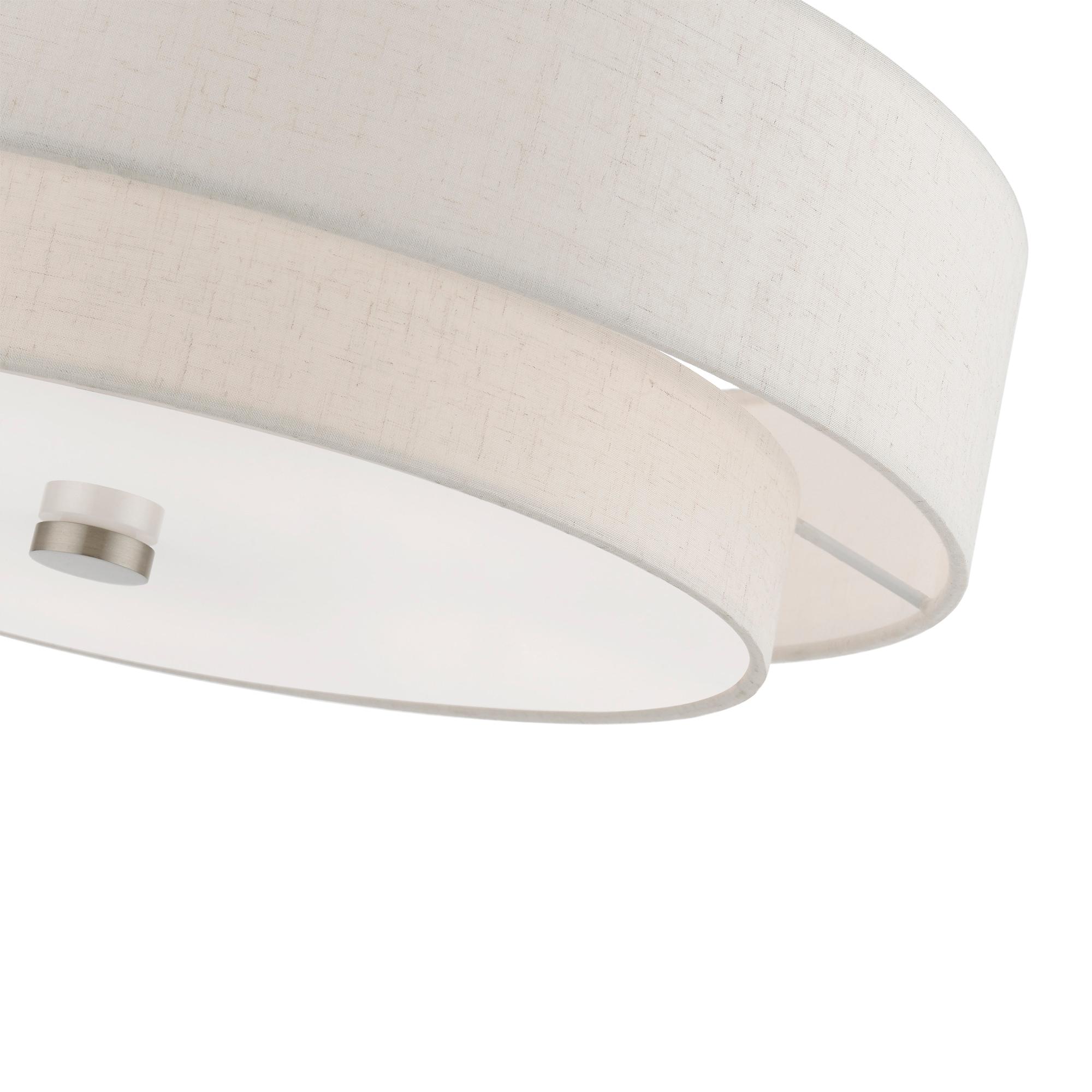 Livex Lighting Meridian 5 - Light Semi-Flush Mount in  Brushed Nickel