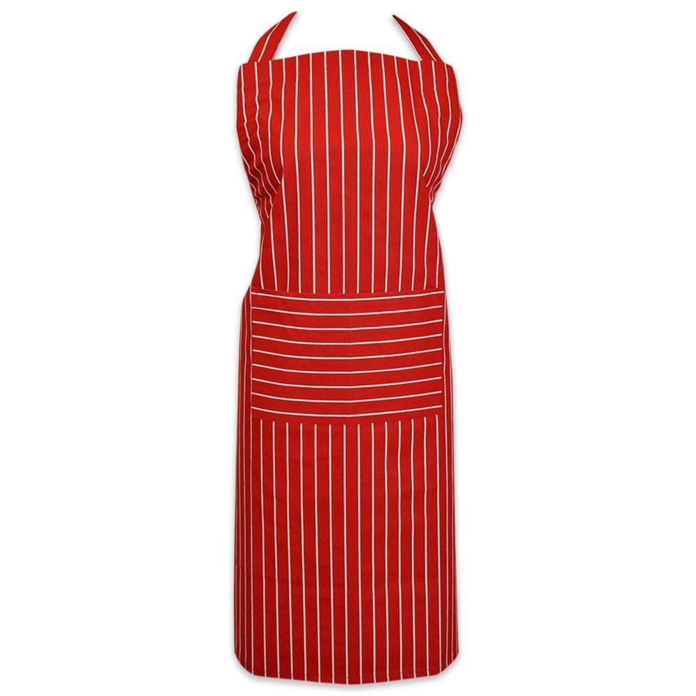 Design Imports  Stripe Chef Apron Tango Red