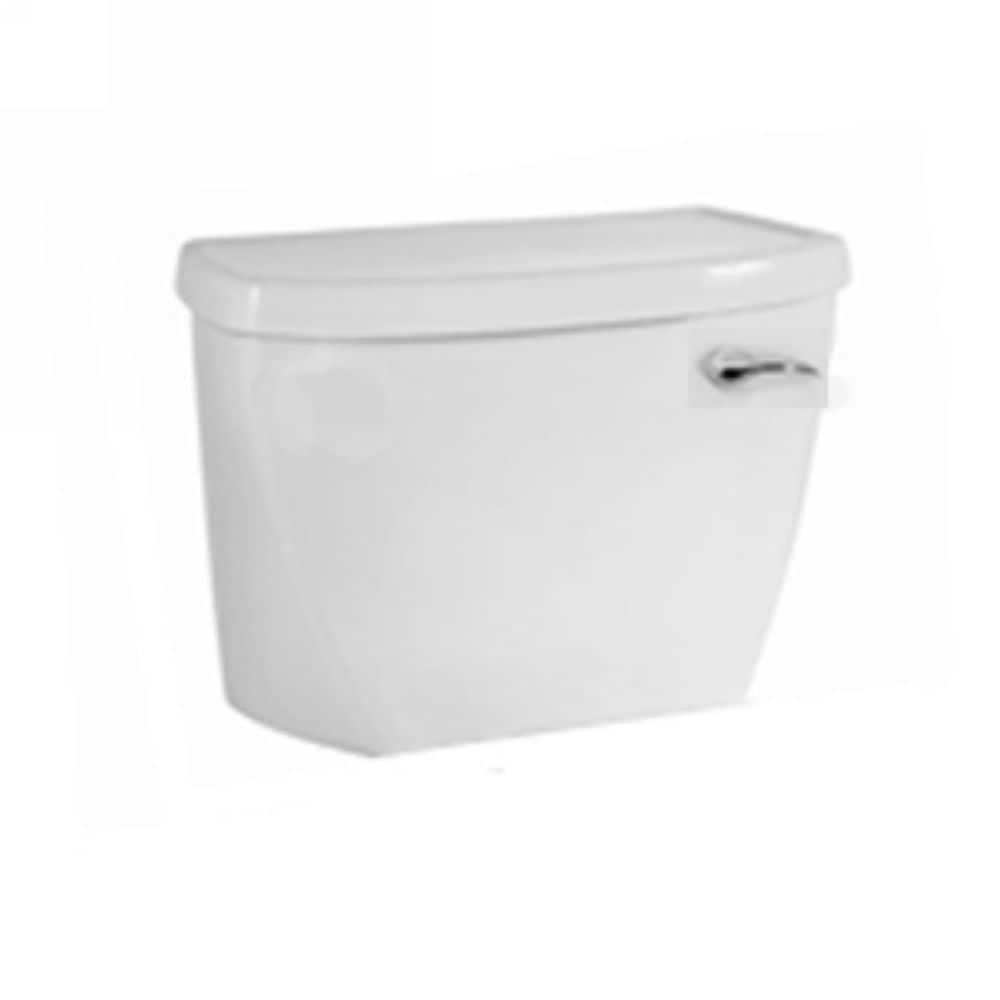 White Ceramic Pressure Assist Toilet Tank with Chrome Lever