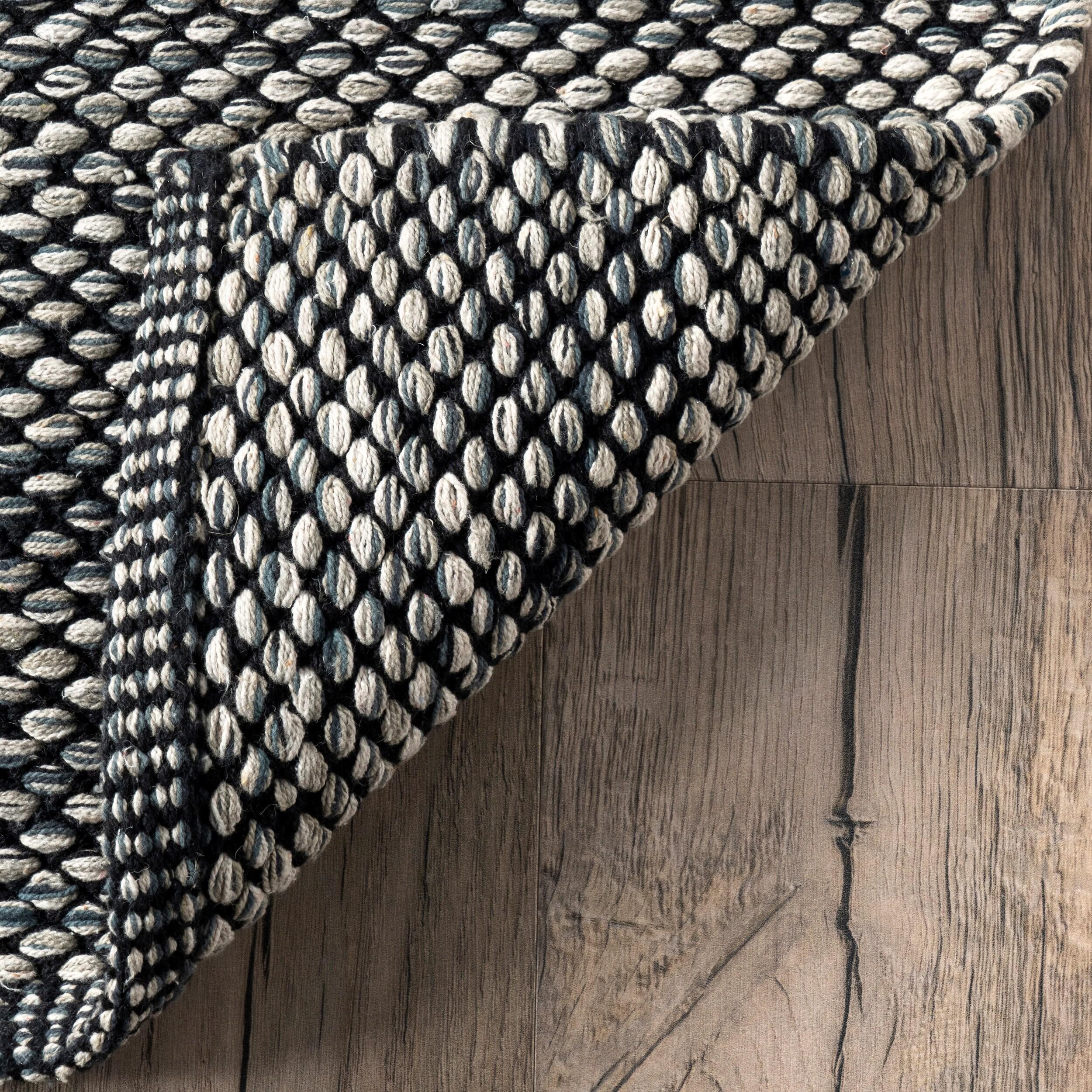Nuloom Alessi Hand Woven Cotton Indoor Area Rug, 3' x 5', Gray