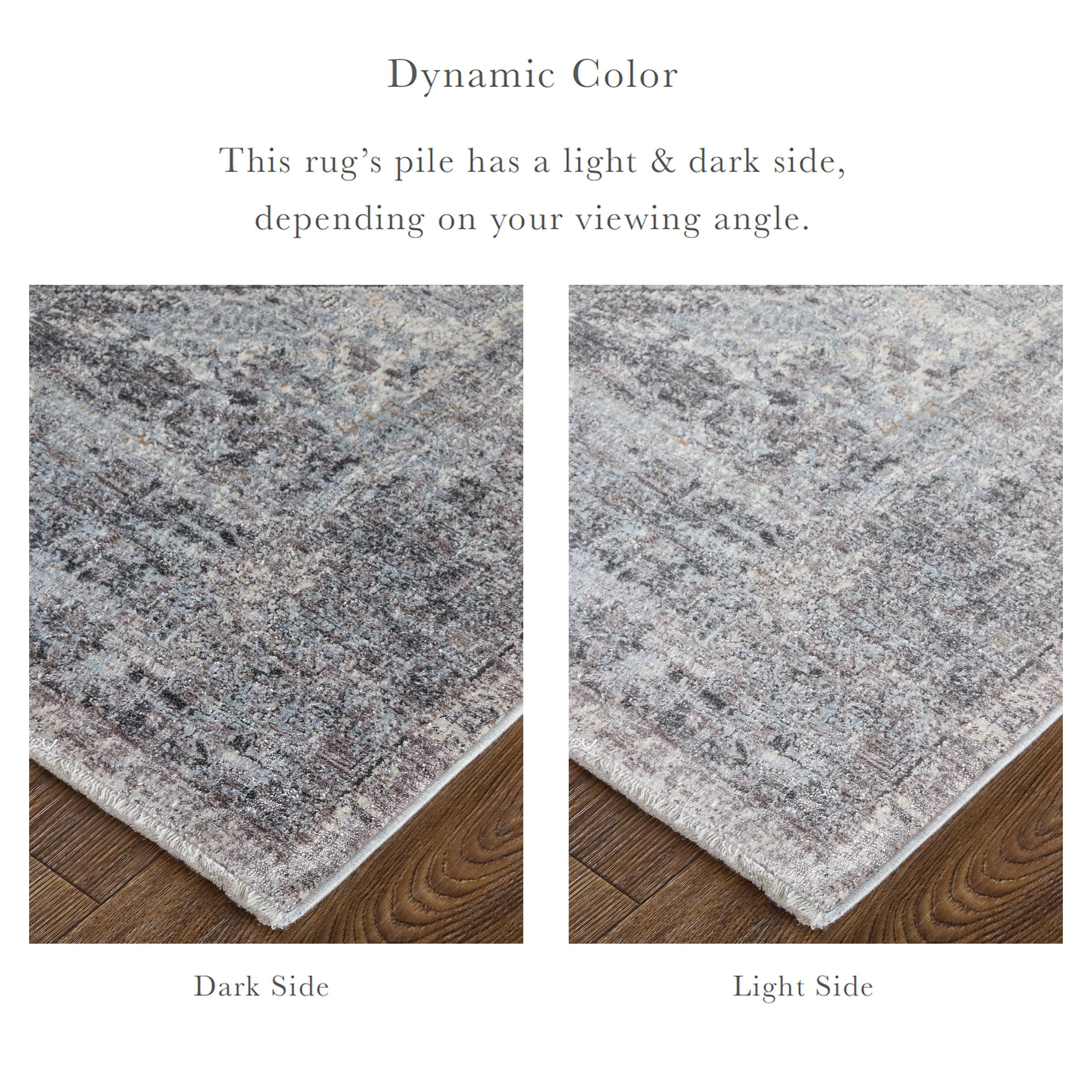 Sarrant Transitional Medallion Gray/Silver/Ivory Area Rug