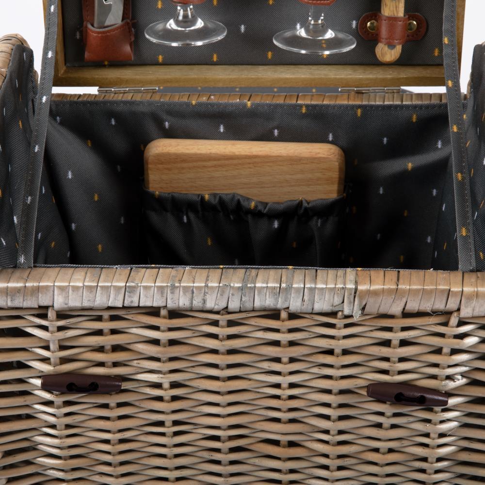 Picnic Time Kabrio Wine & Cheese Picnic Basket with Picnic Set 2