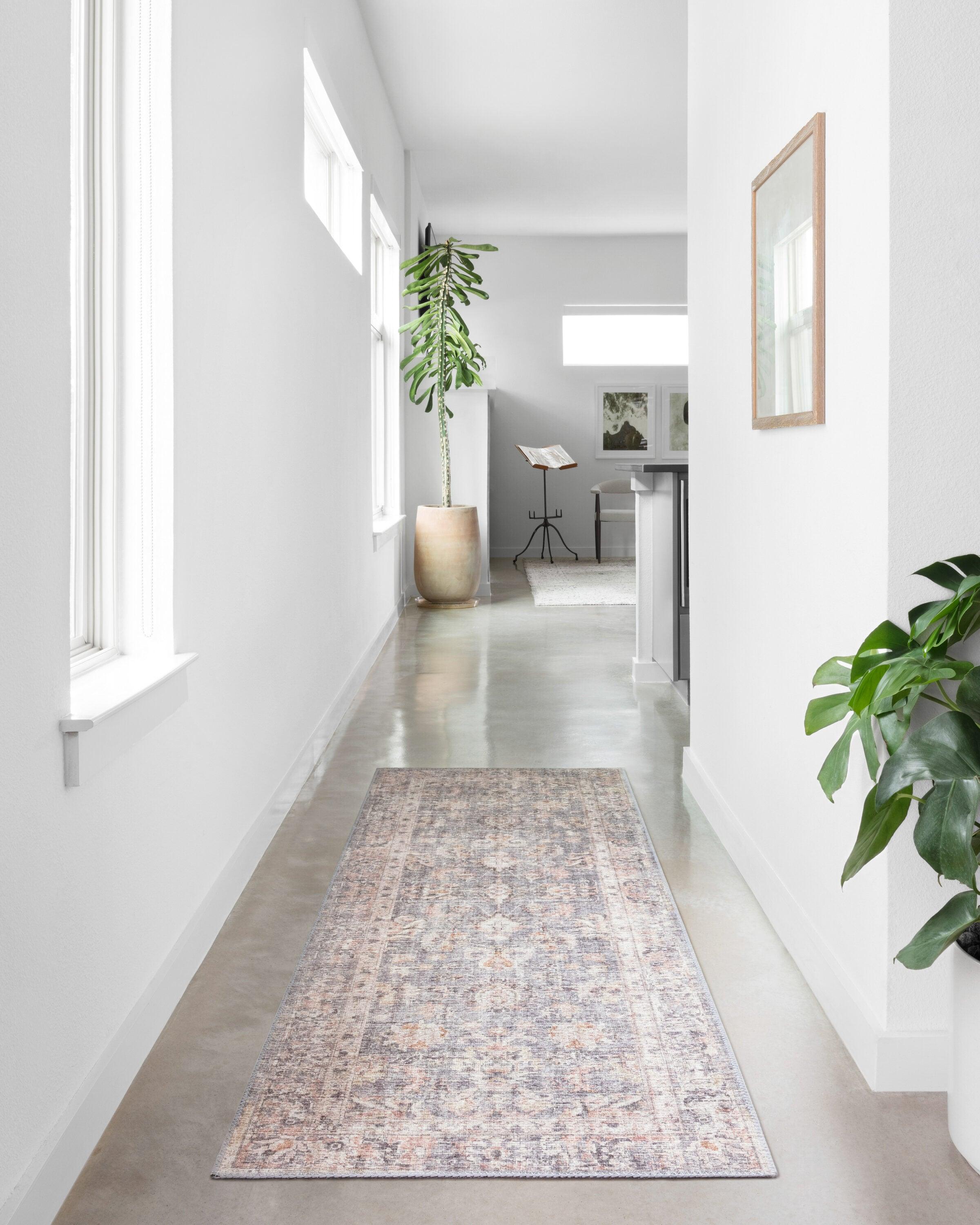 Skye Grey and Apricot Reversible Wool Runner Rug