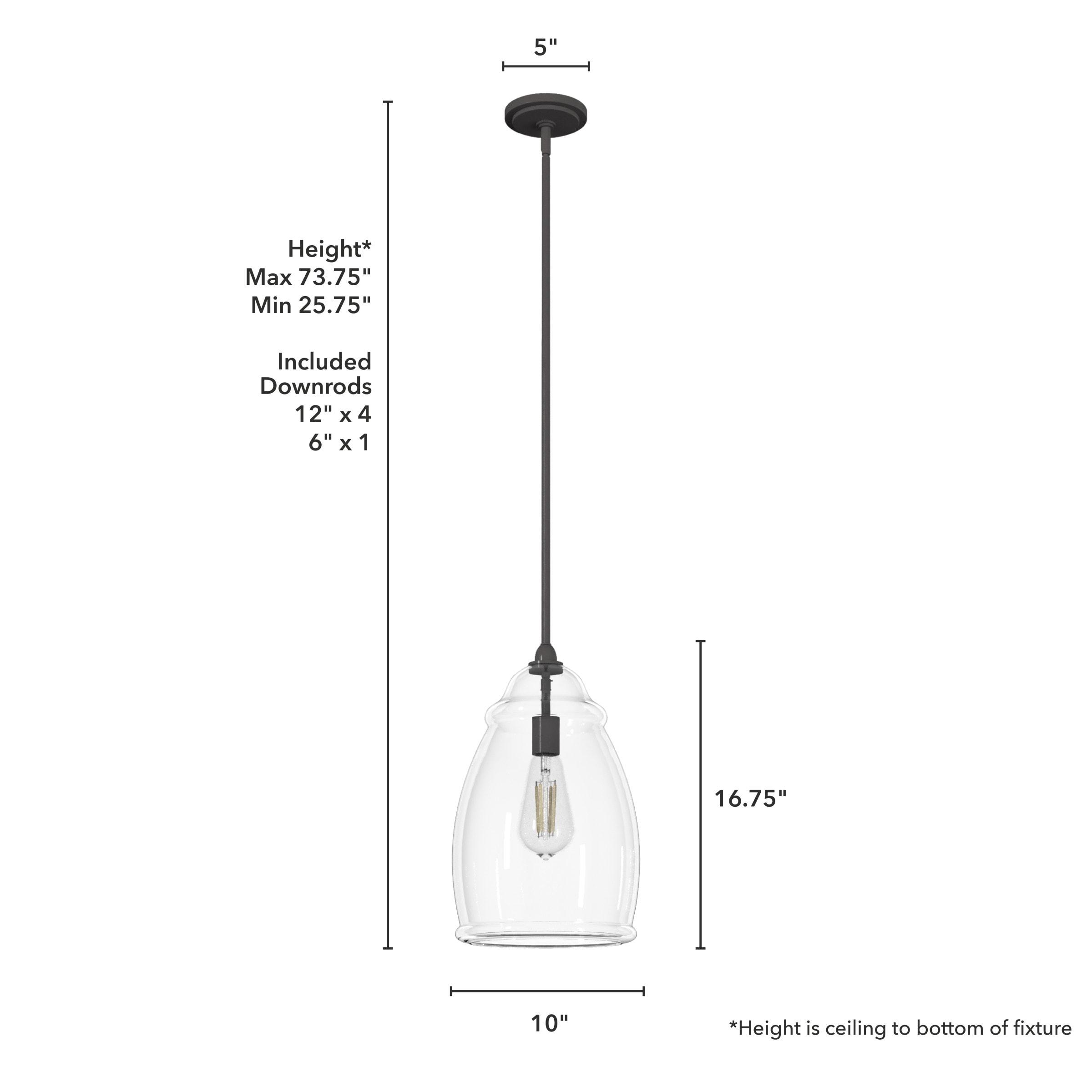 Dunshire 1 Light Noble Bronze Pendant with Glass