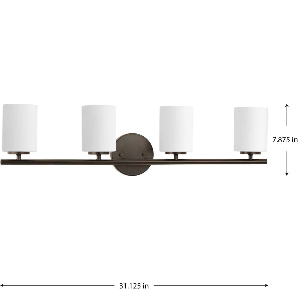 Progress Lighting Replay 4-Light Bath Vanity, Antique Bronze, Shade Included