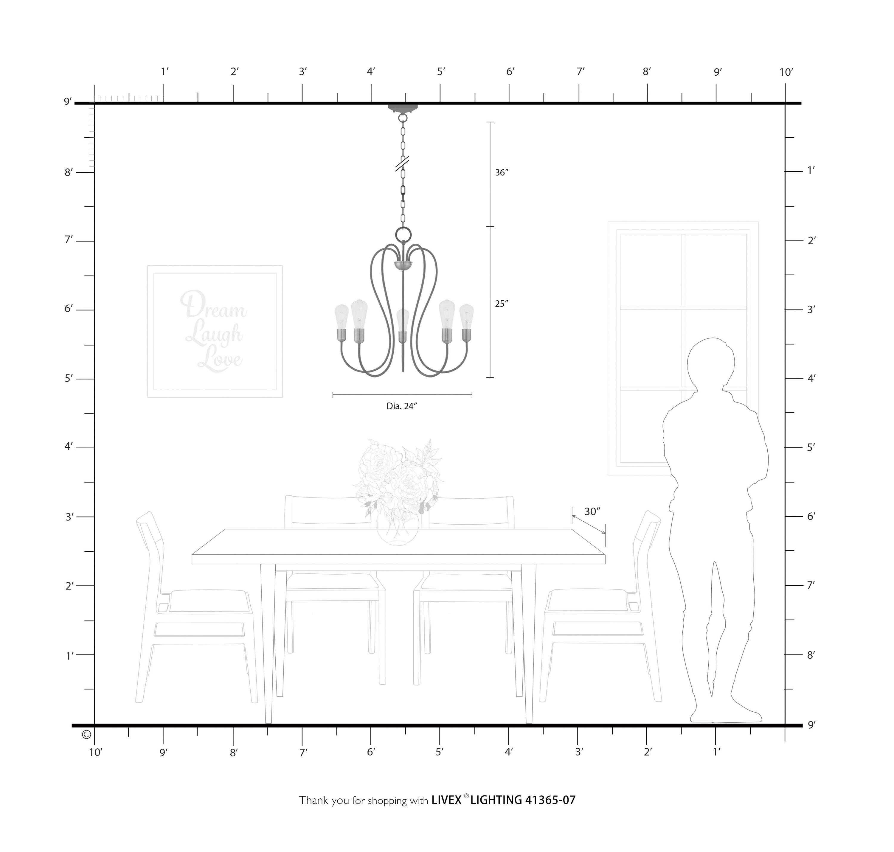 Livex Lighting - Lucerne - 5 Light Chandelier in New Traditional Style - 24