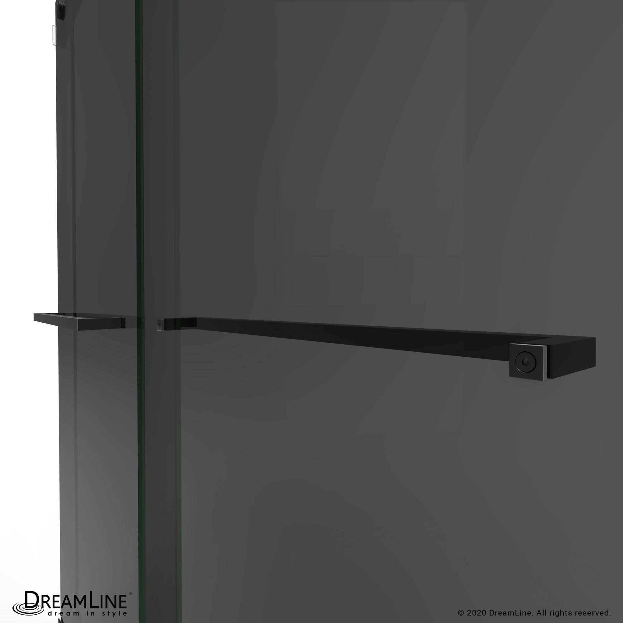 44" - 48" W 76" H Reversible Semi-Frameless Shower Door with ClearMax Technology