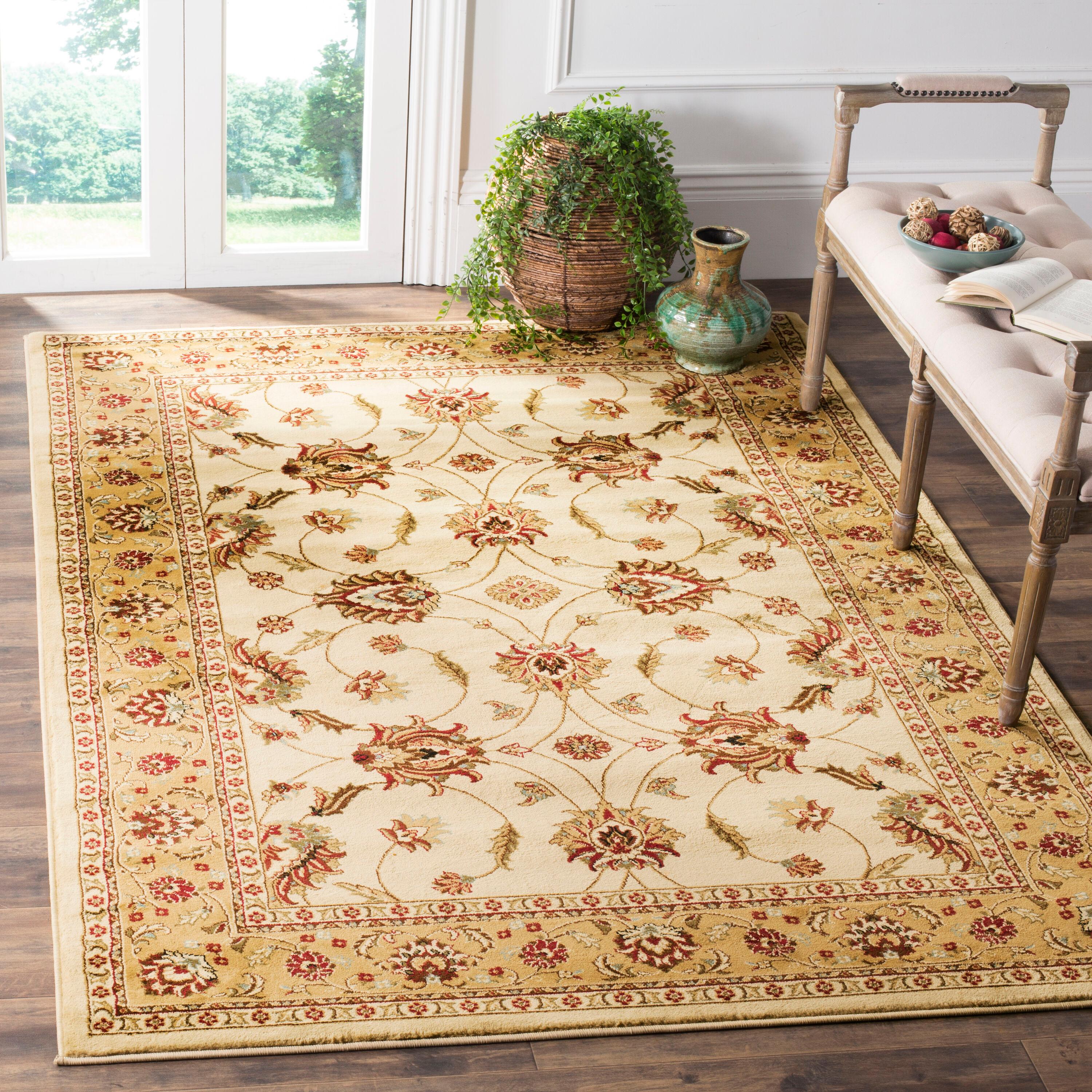 Lyndhurst LNH553 Power Loomed Area Rug - Ivory/Beige - 4'x6' - Safavieh.