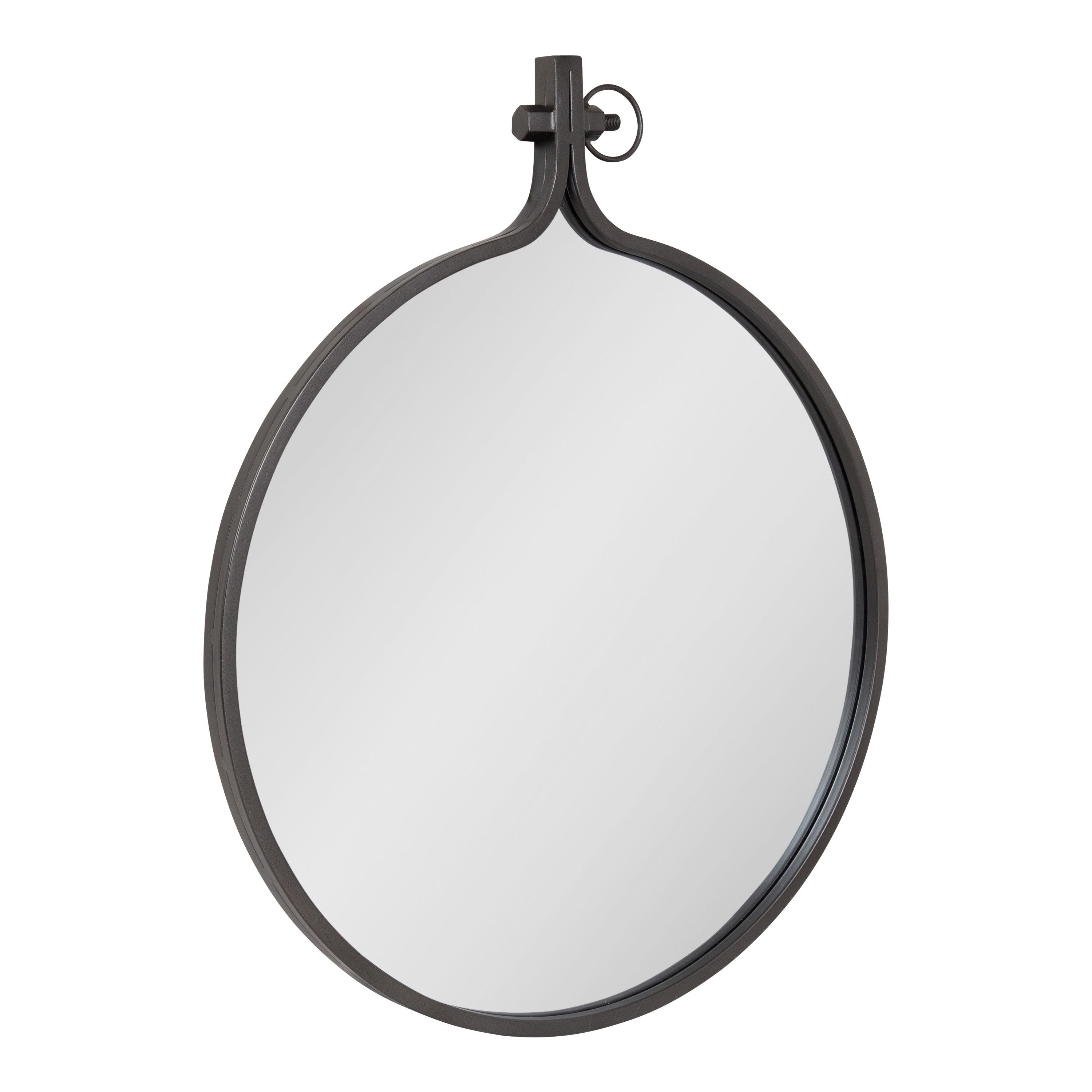 23.5" x 28.5" Yitro Irregular Wall Mirror Gray - Kate & Laurel All Things Decor