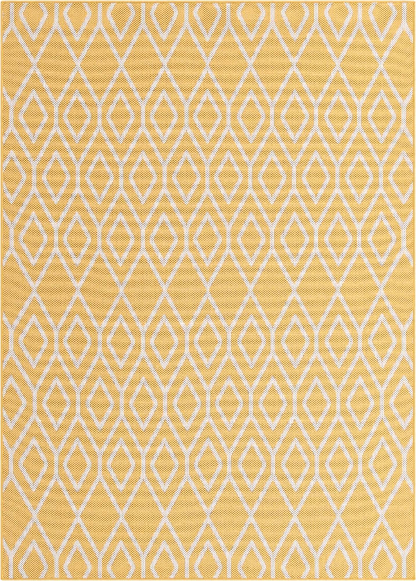 Jill Zarin 5' 3 x 8' 0 Rectangle Indoor/Outdoor Yellow Ivory Area Rug