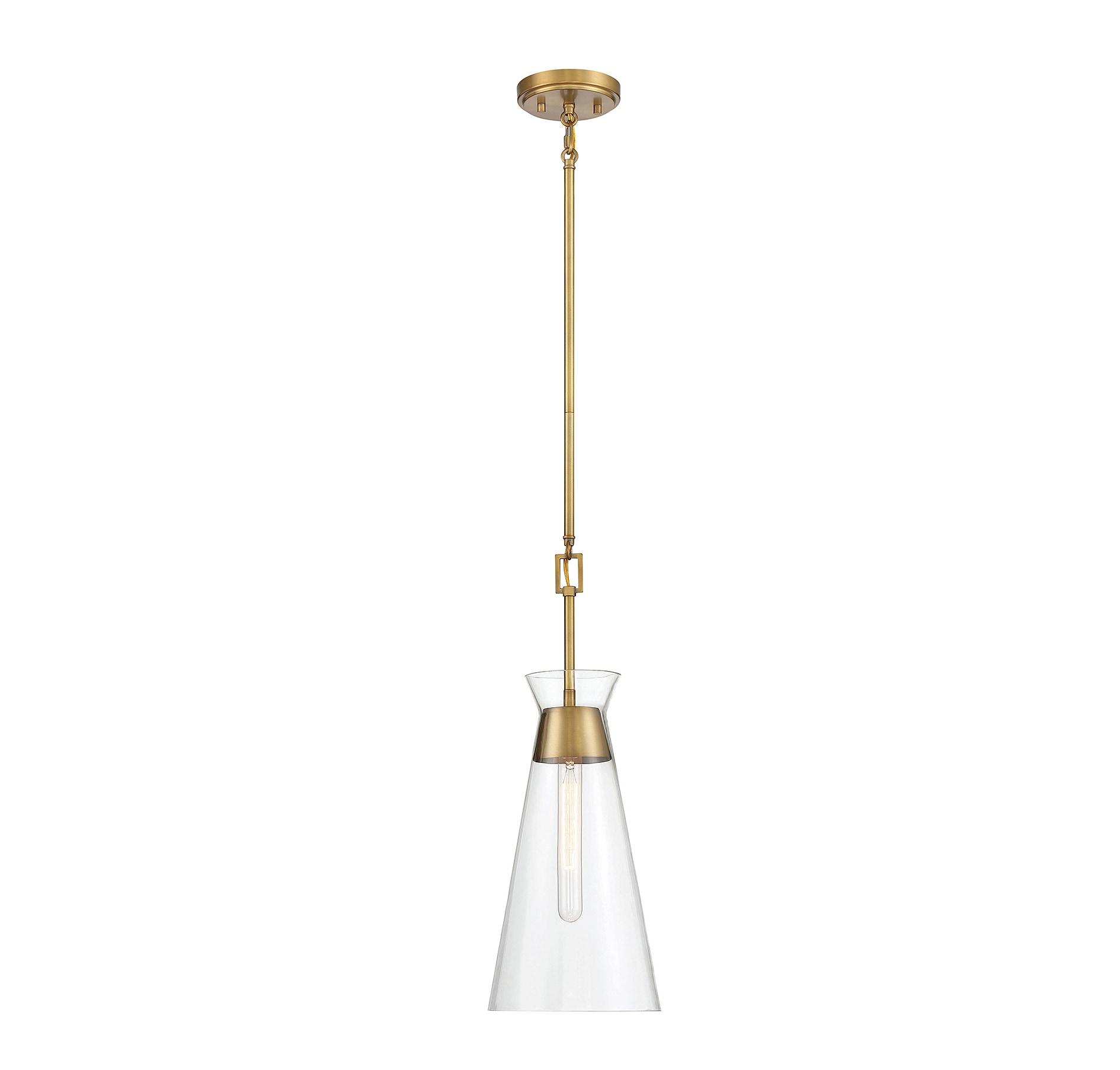 Savoy House Lakewood 1 - Light Pendant in  Warm Brass