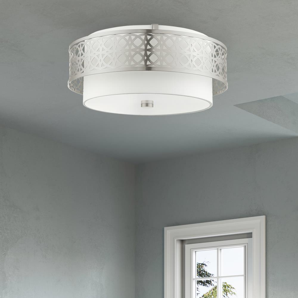 Livex Lighting Calinda 4 - Light Semi-Flush Mount in  Brushed Nickel