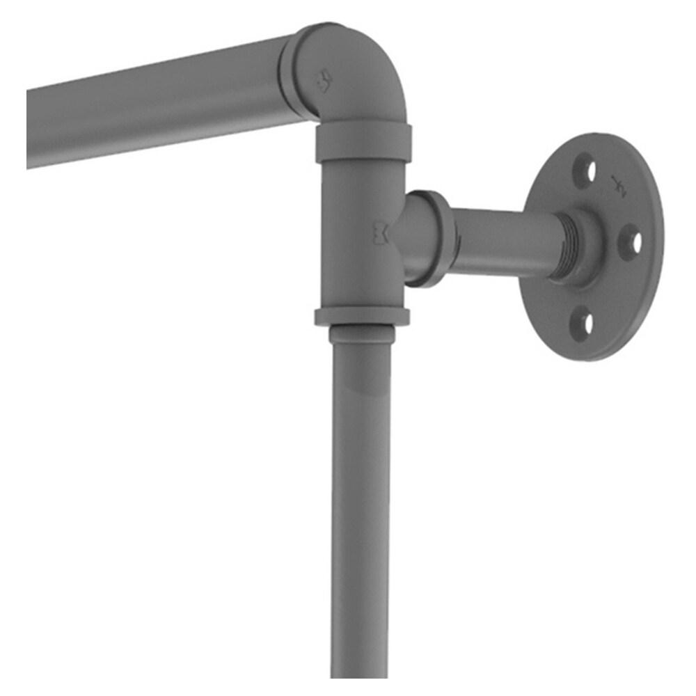 Pipeline Collection Wall Mounted Ladder Towel Bar - Matte Gray / 24 Inch