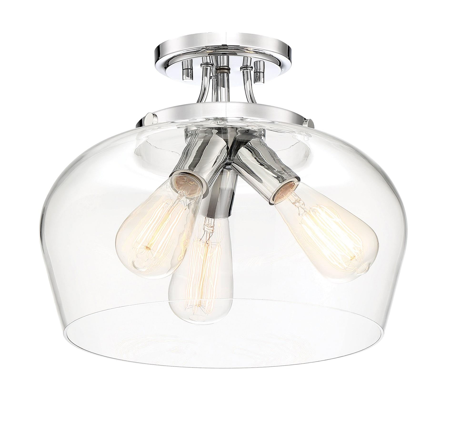 Savoy House Octave 3 - Light Semi-Flush Mount in  Polished Chrome