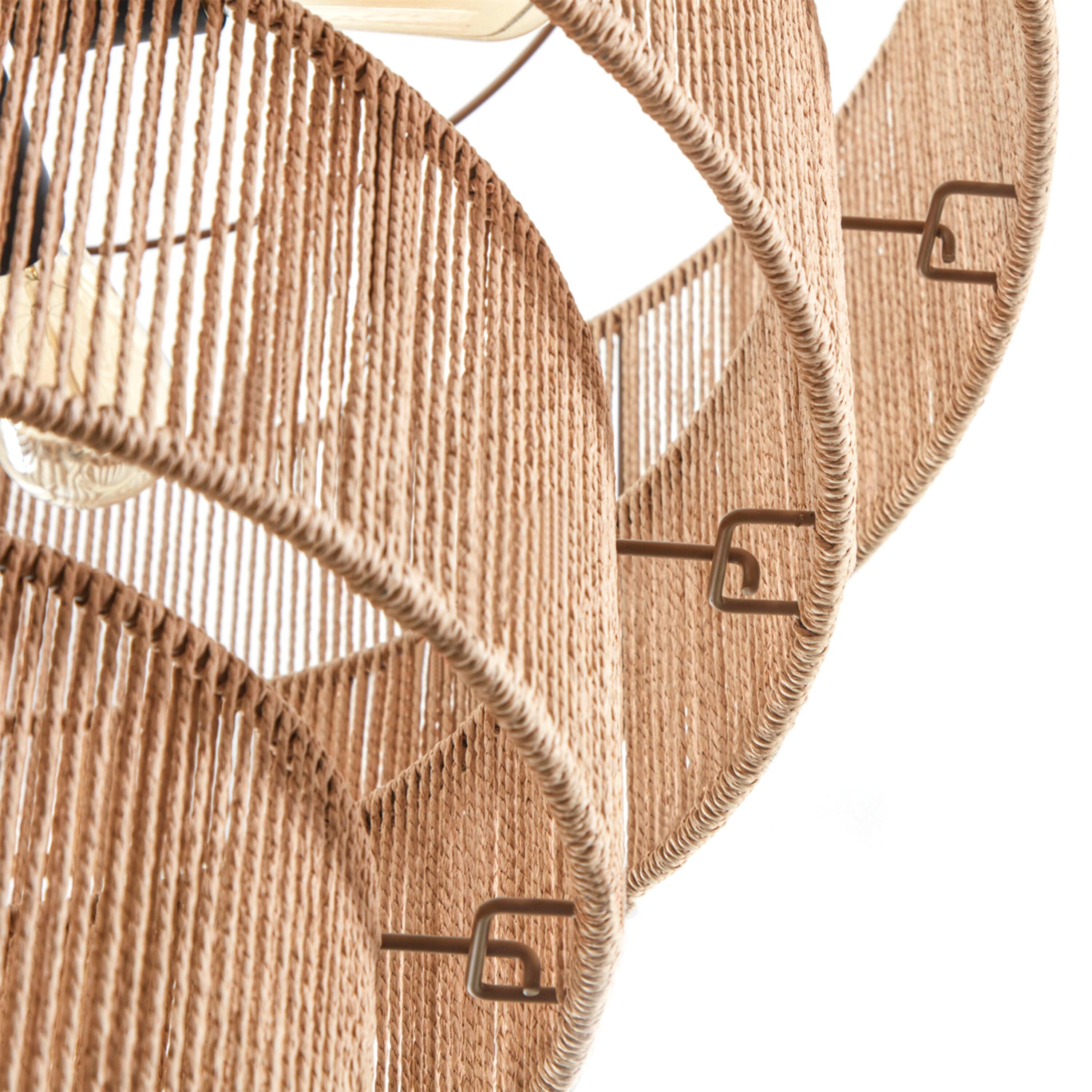 18 in. 5-Light Blackened Bronze Crystal Chandelier with Fabric Shade