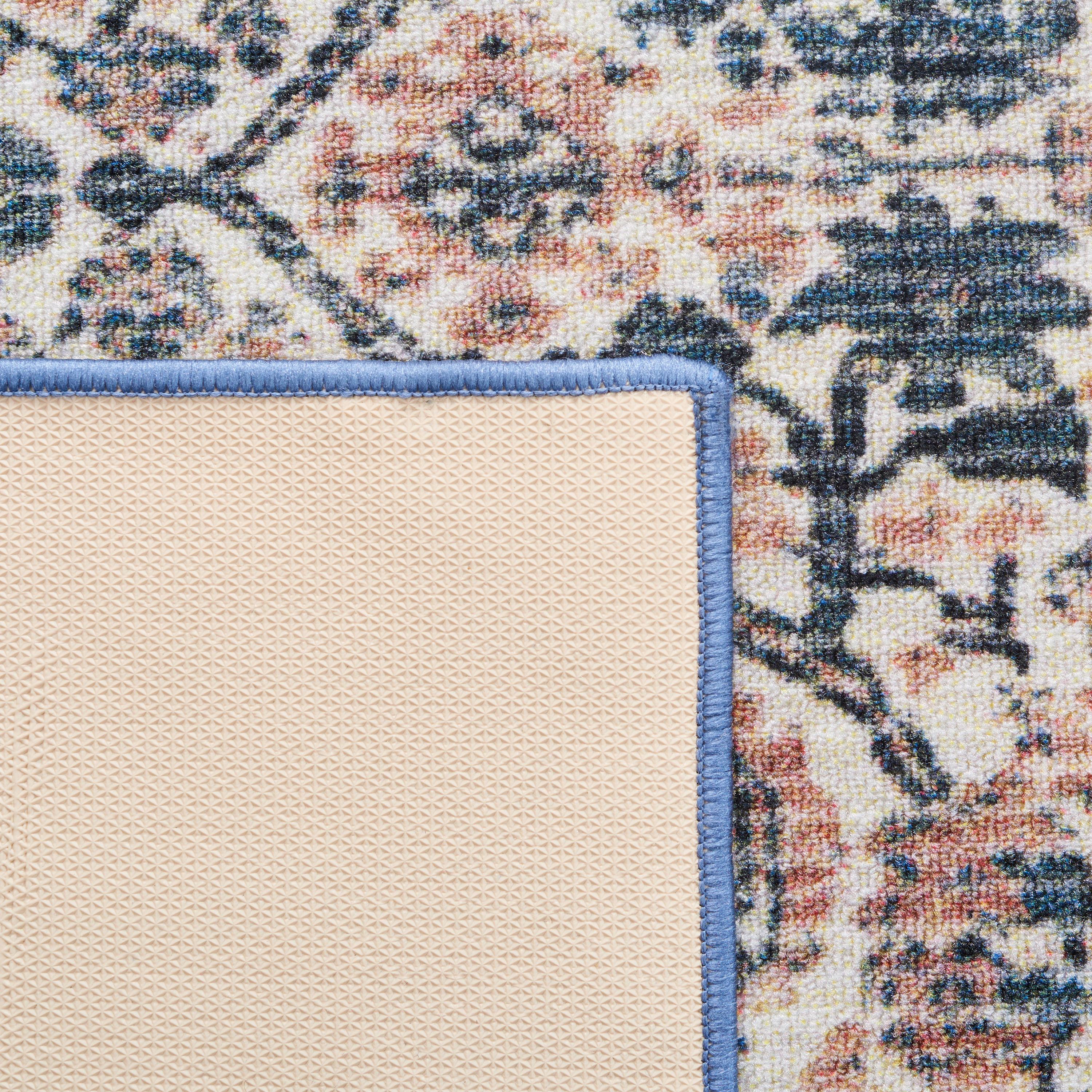 Journey JNY150 Power Loomed Machine Washable Slip Resistant Area Rug - Ivory/Pink - 5'5"x7'7" - Safavieh